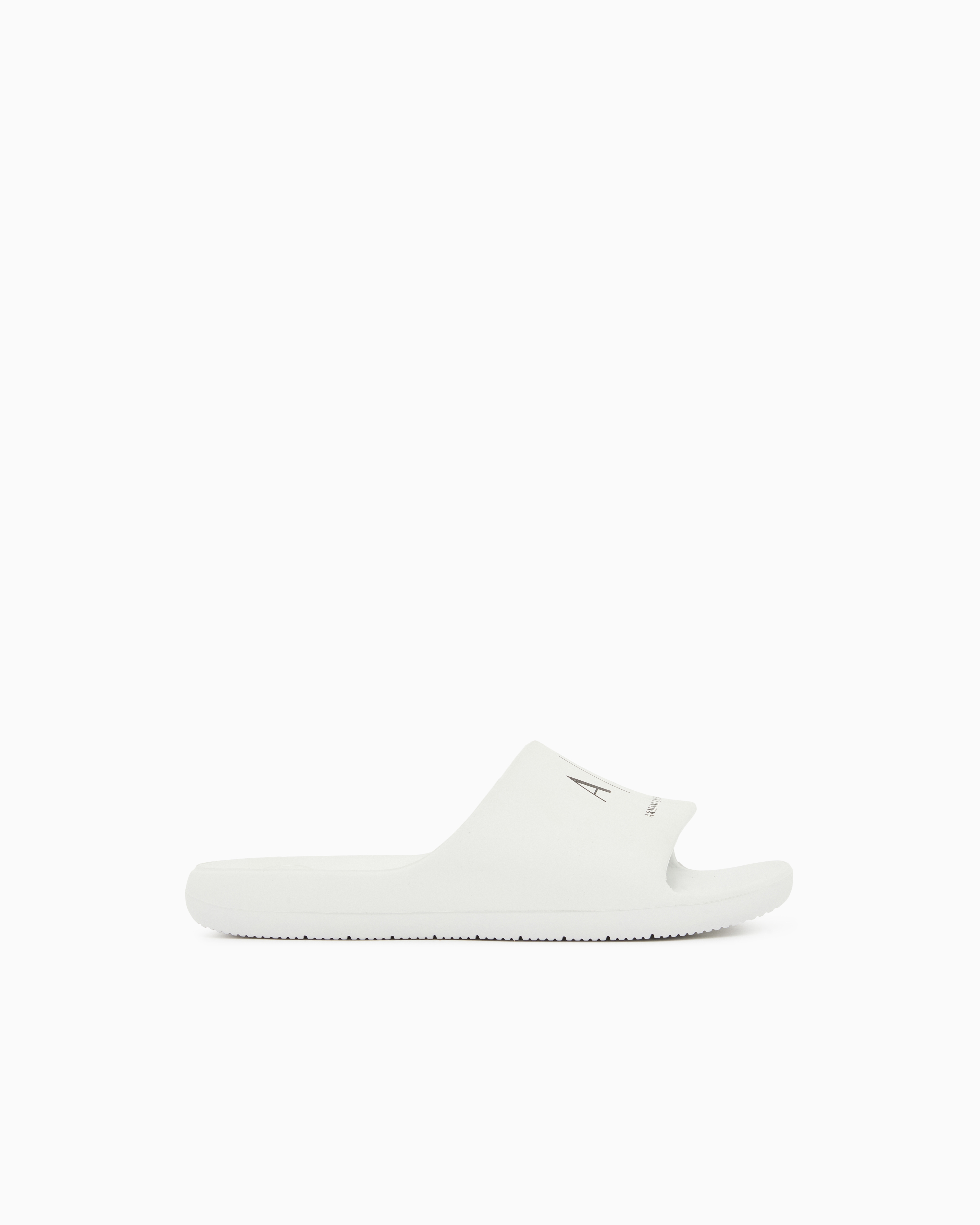 Armani Exchange White Slides With Logo