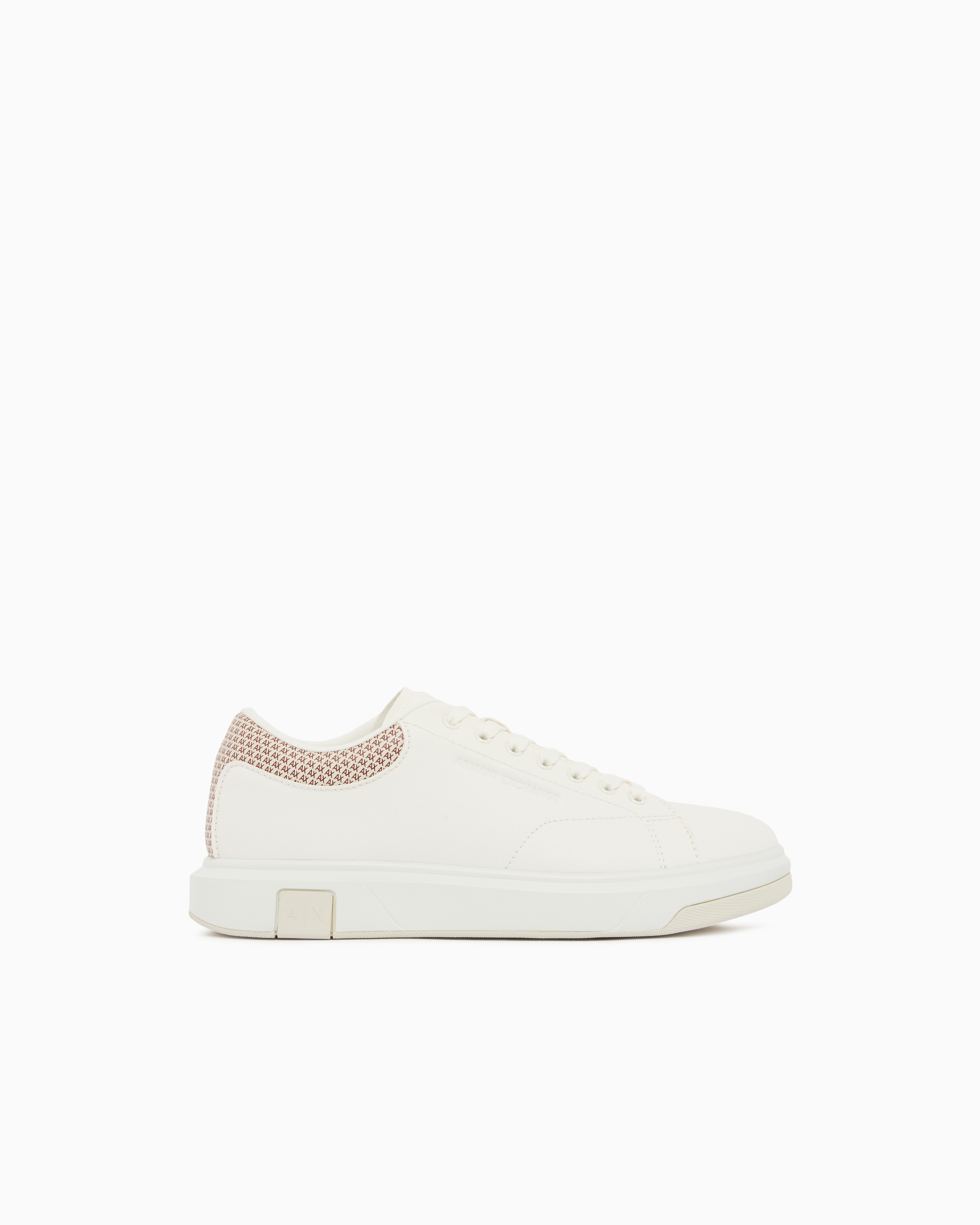 Armani Exchange White Sneakers With Detail On The Back