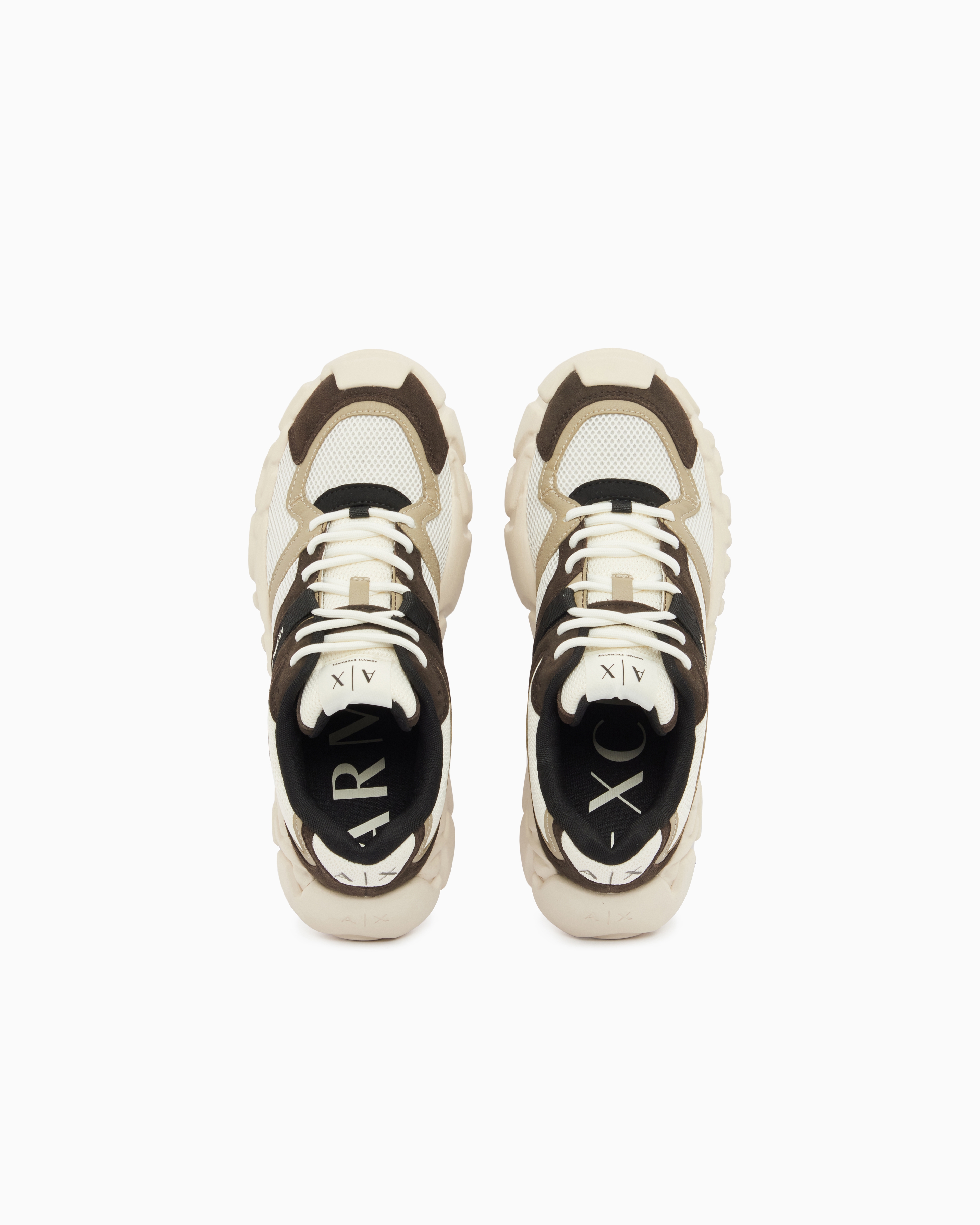 Sneakers with oversized sole and contrasting inserts | Armani Exchange