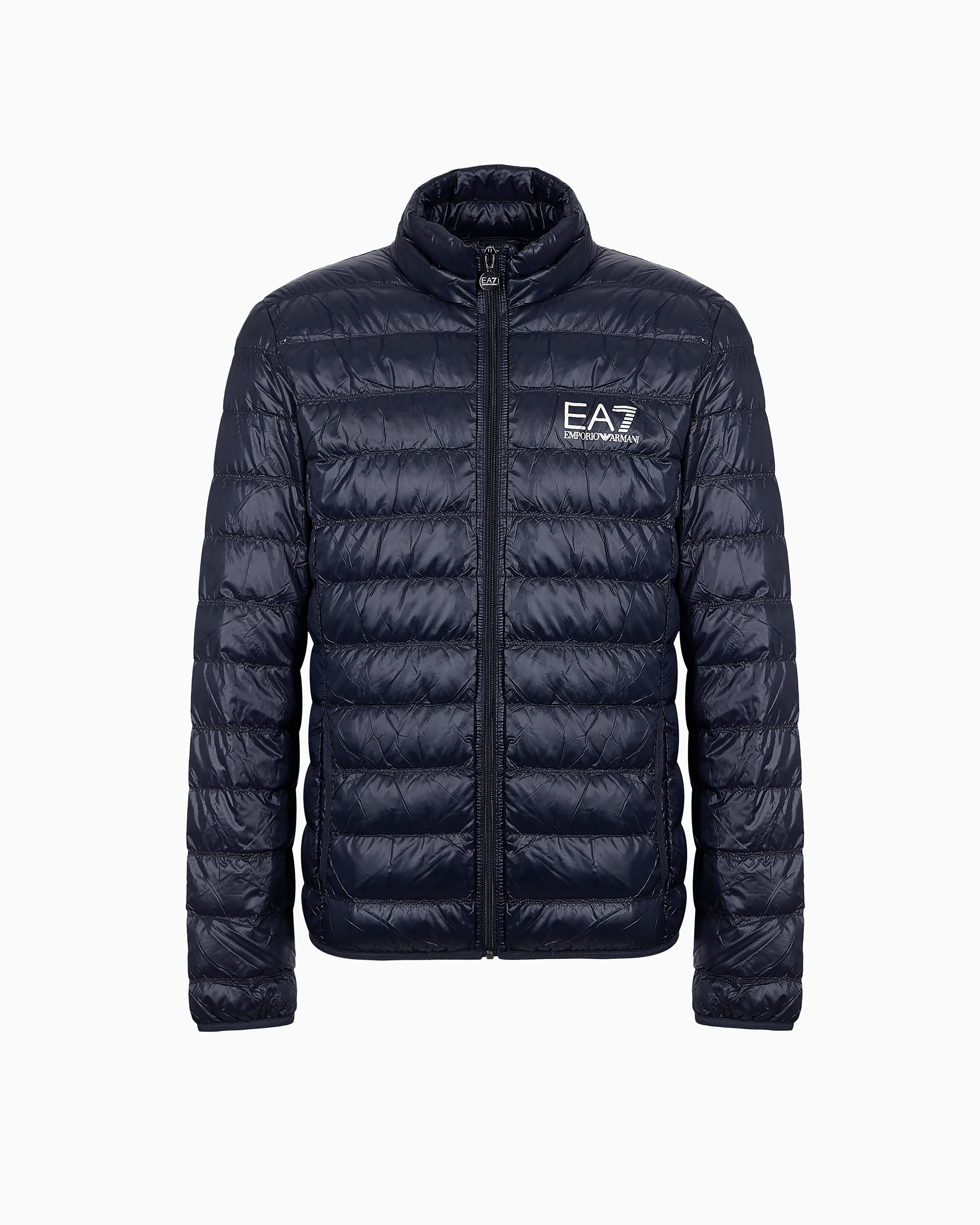 Ea7 Blue Packable Core Identity Puffer Jacket