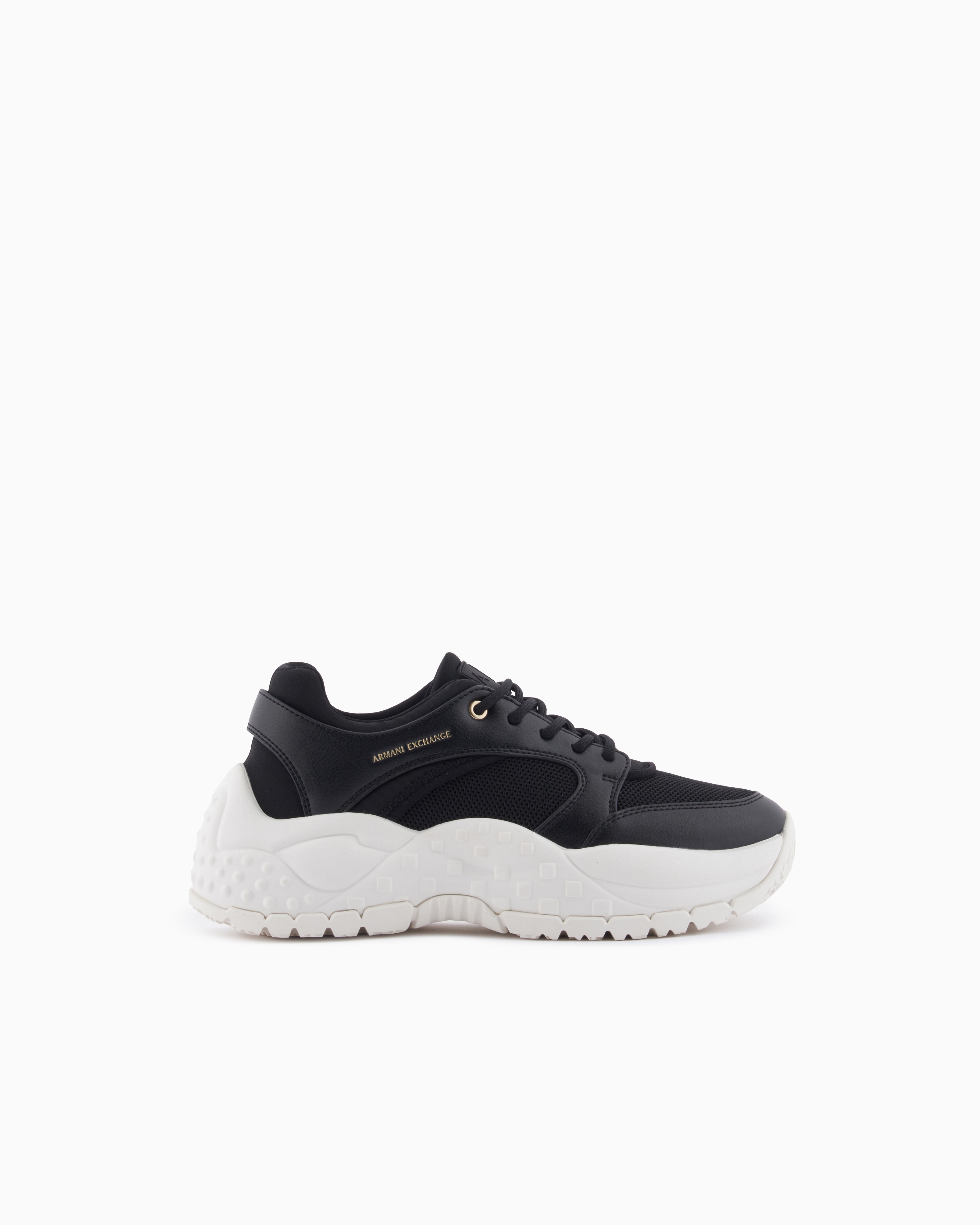 Armani Exchange Black Urban Chic Mesh Sneakers