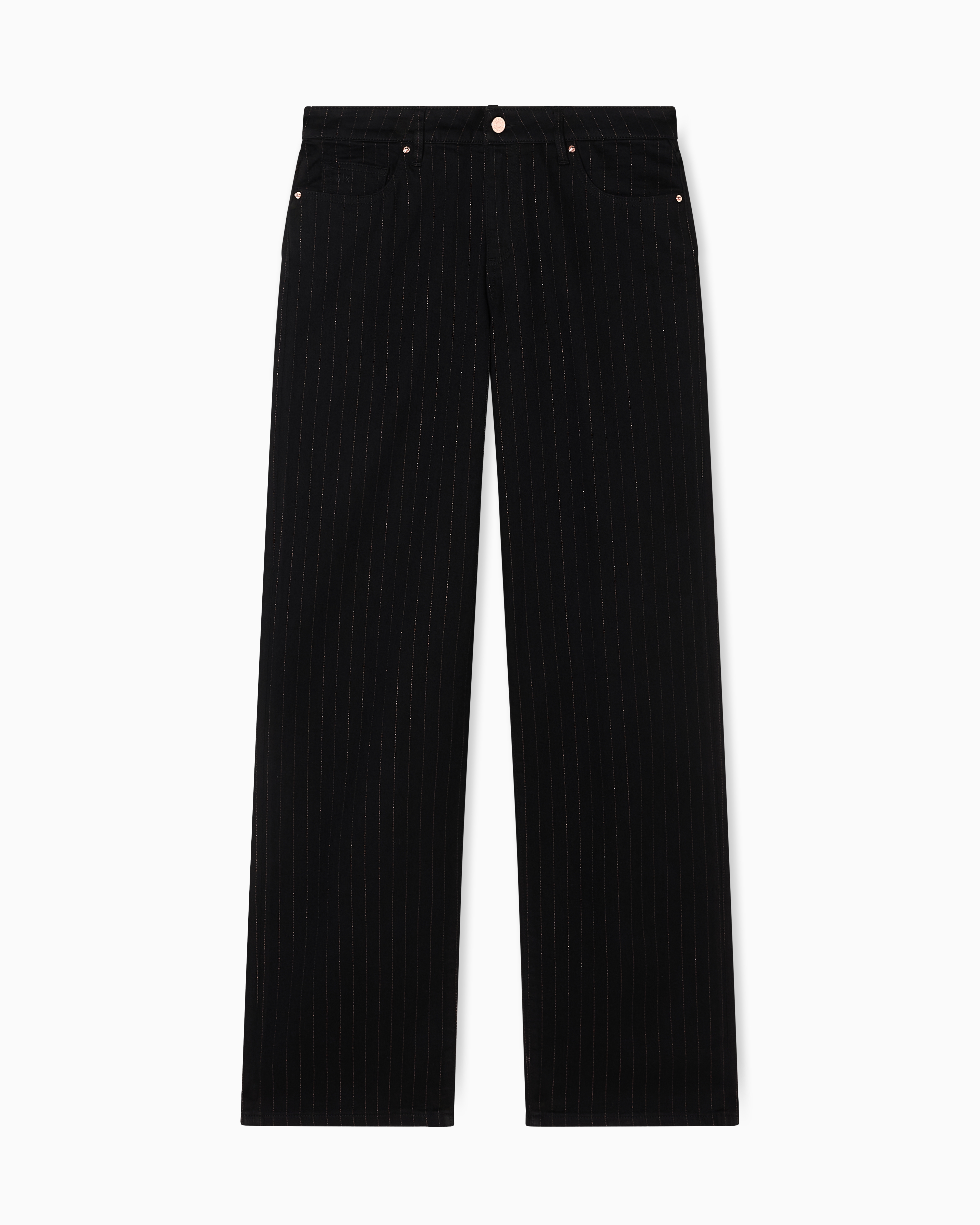 Armani Exchange Rosa Jeans Relaxed Fit Denim Metallizzato