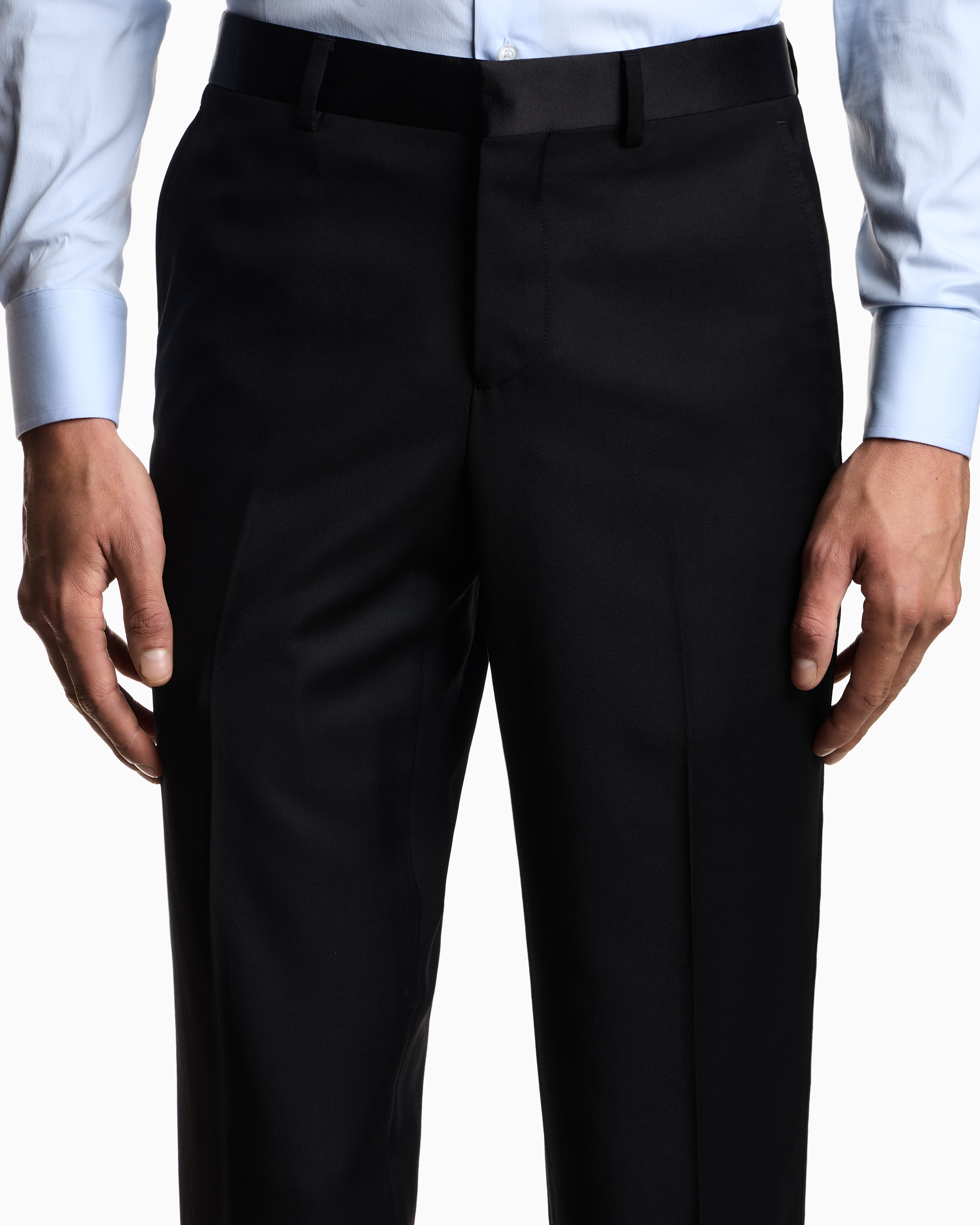 Trousers straight cut virgin wool man | Emporio Armani