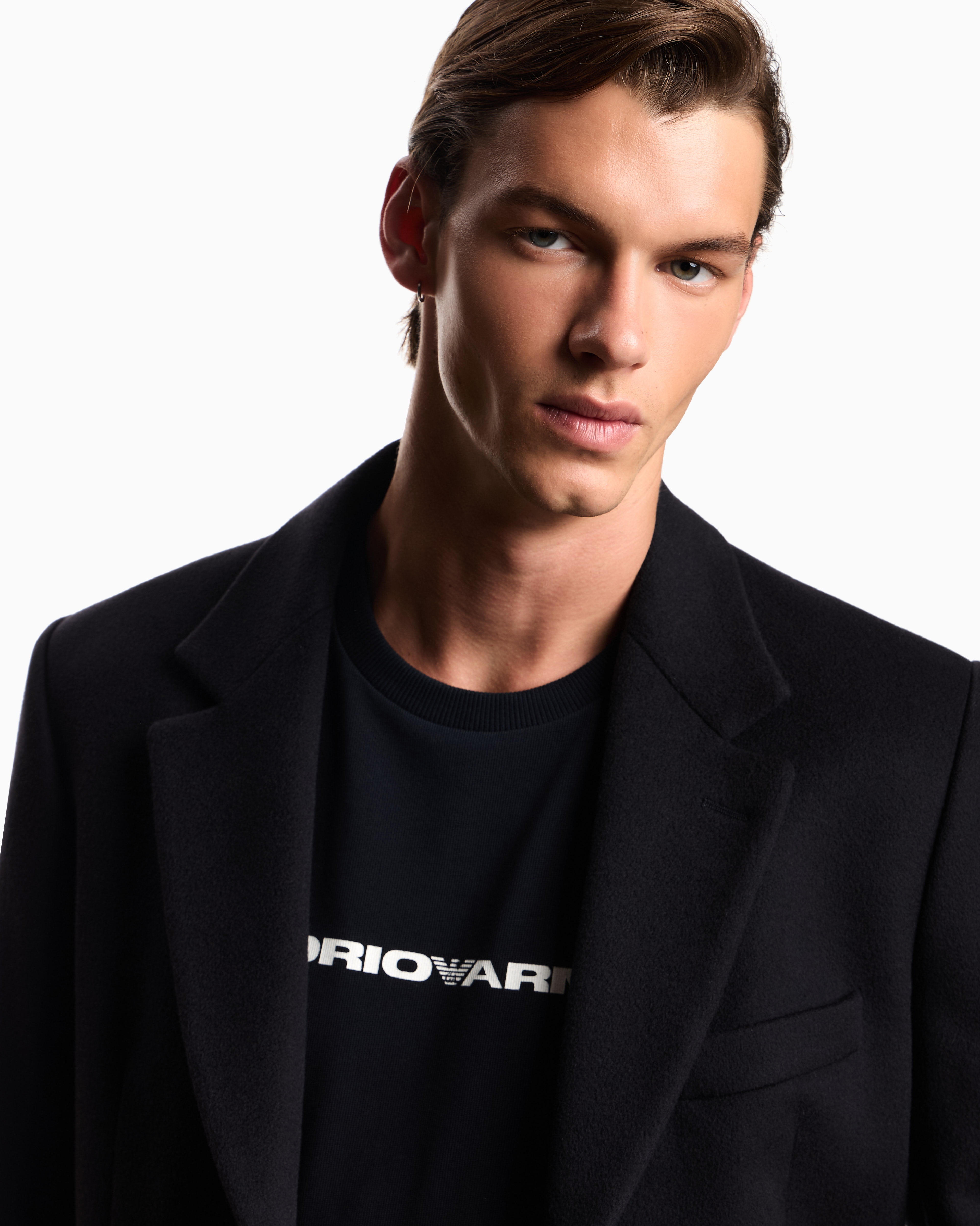 アルマーニロングコート☆カシミヤ　アンゴラ イタリア製 ARMANI COLLEZIONI Cashmere/Angora Mixed