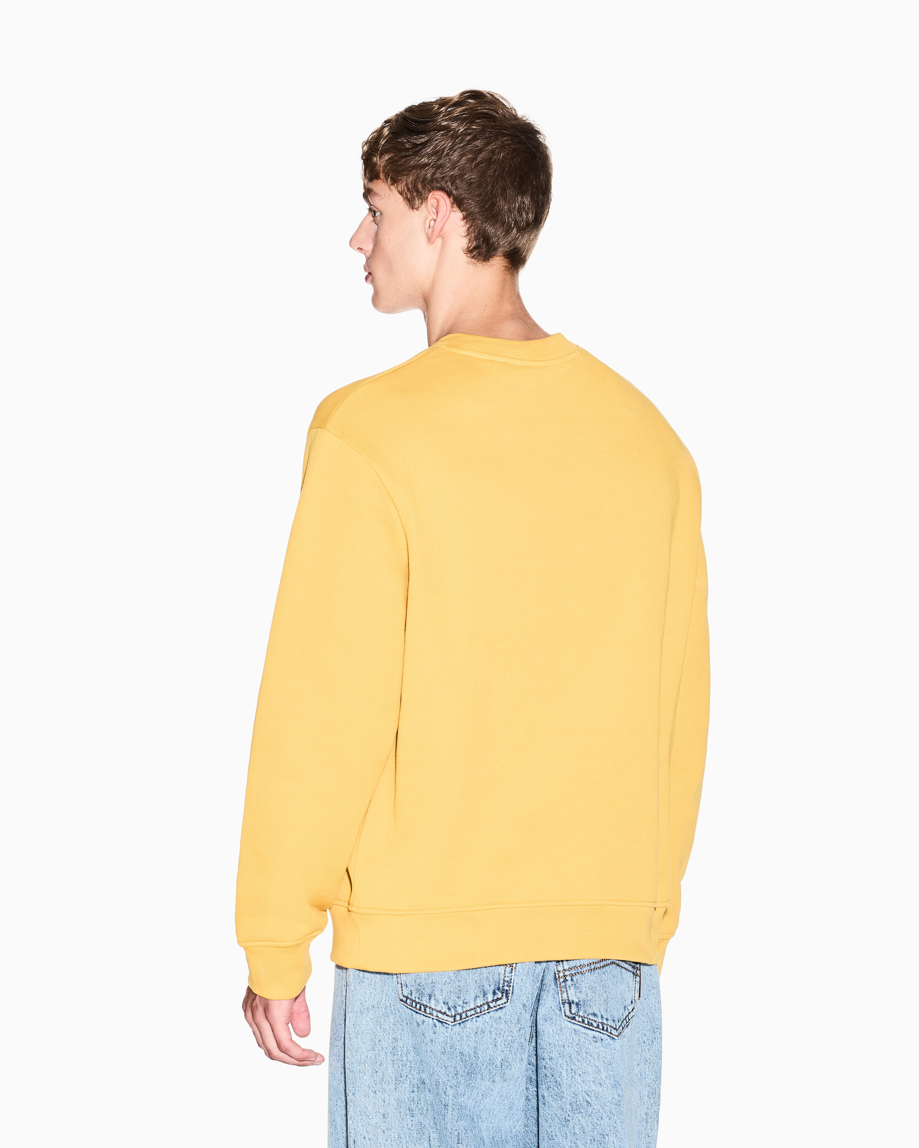 Armani Exchange - Regular fit polo shirt with zip and contrasting bands, Man, Yellow, Size: