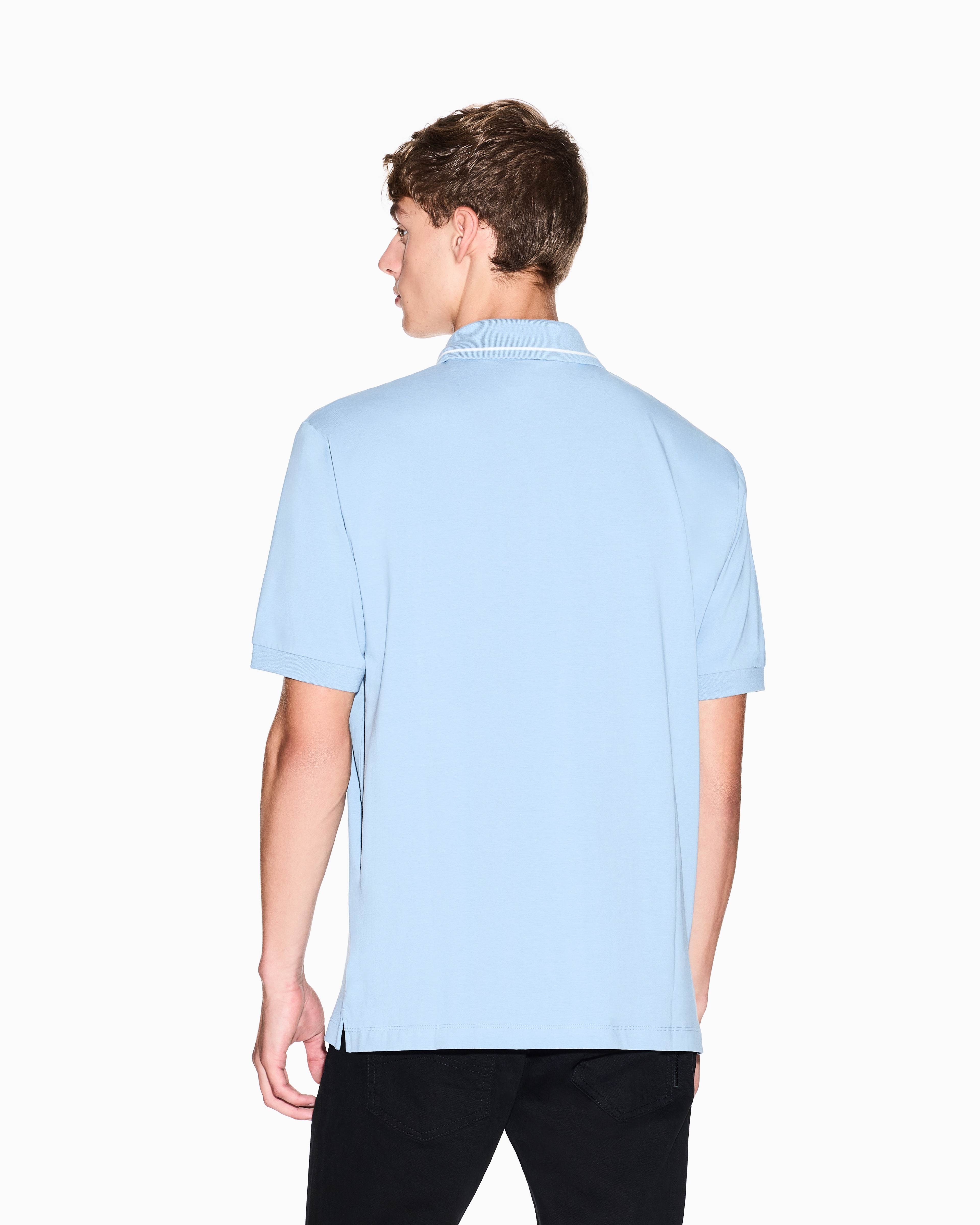 Regular fit polo shirt stretch jersey