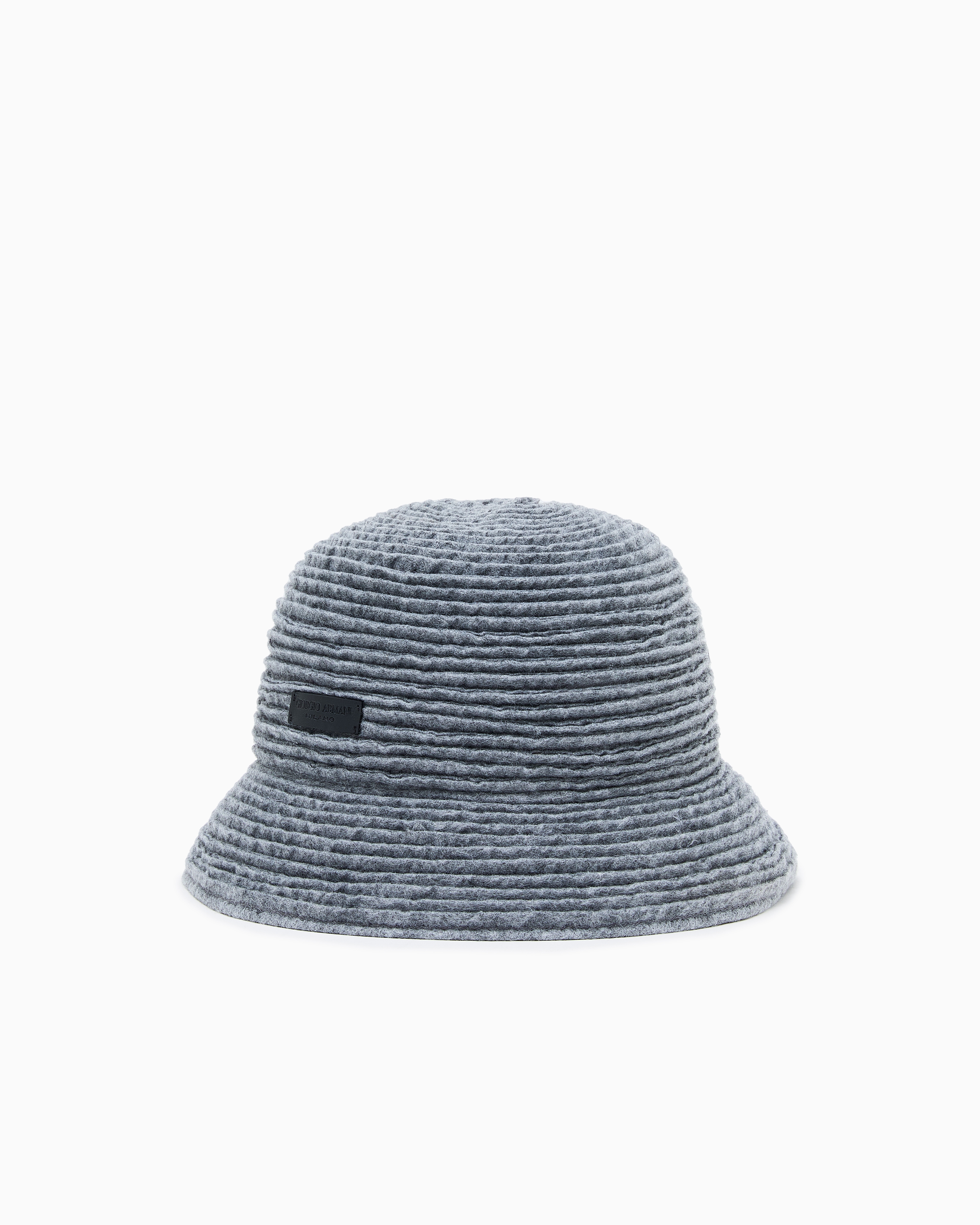 Giorgio Armani Hat In Wool Webbing In Gray