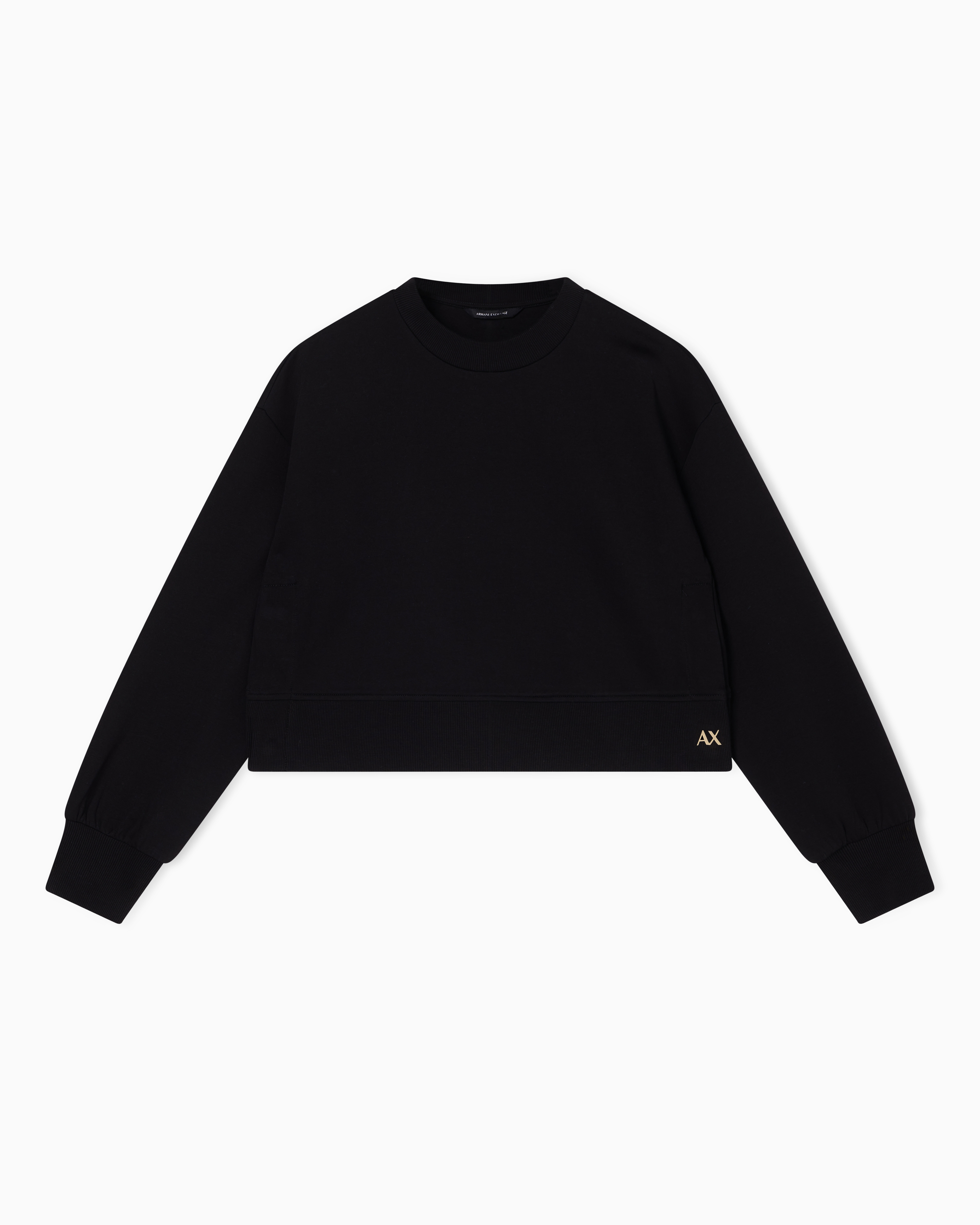 Armani Exchange Felpa Bonded Stretch In Cotone