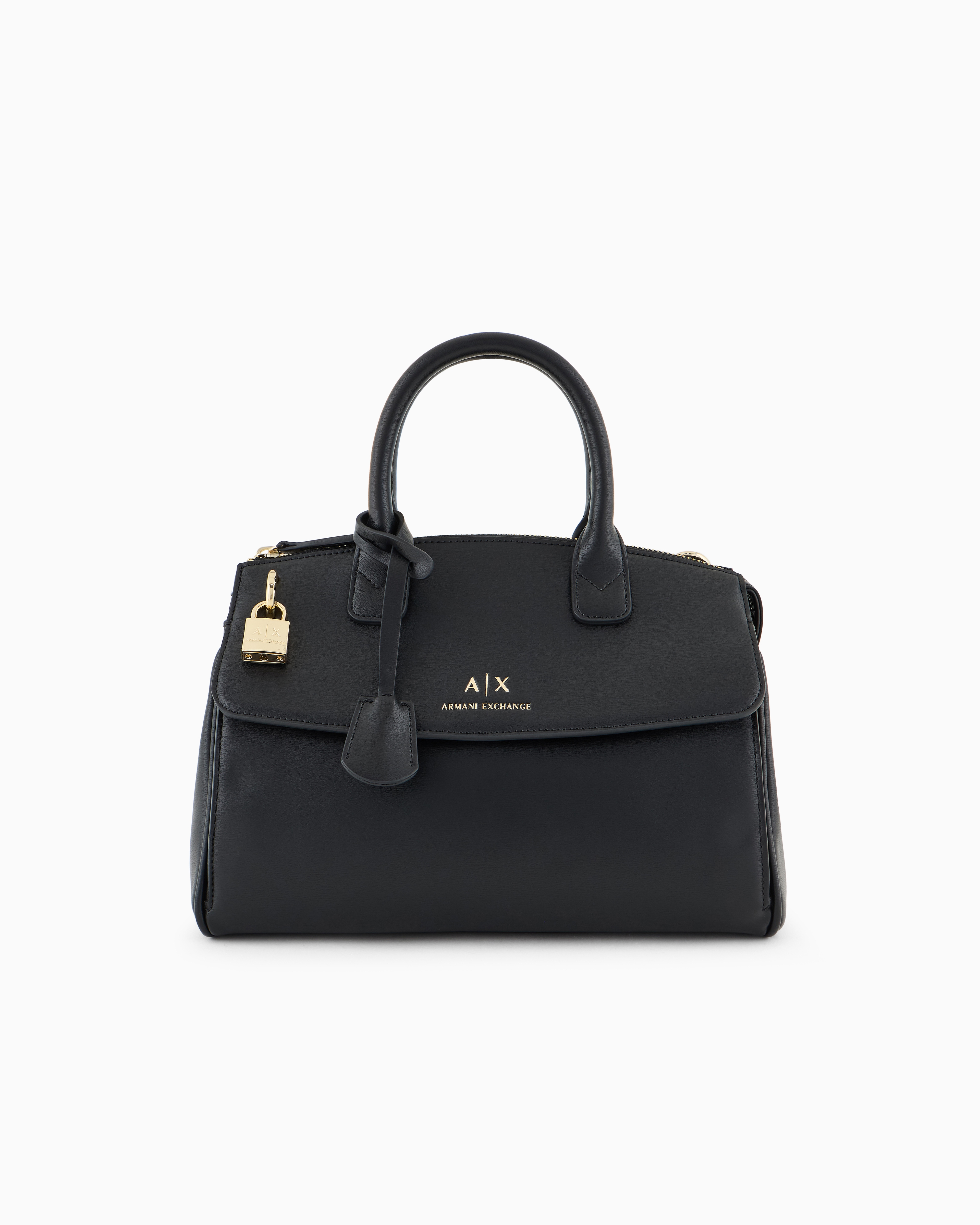 Armani Exchange Black Handbag With Logo