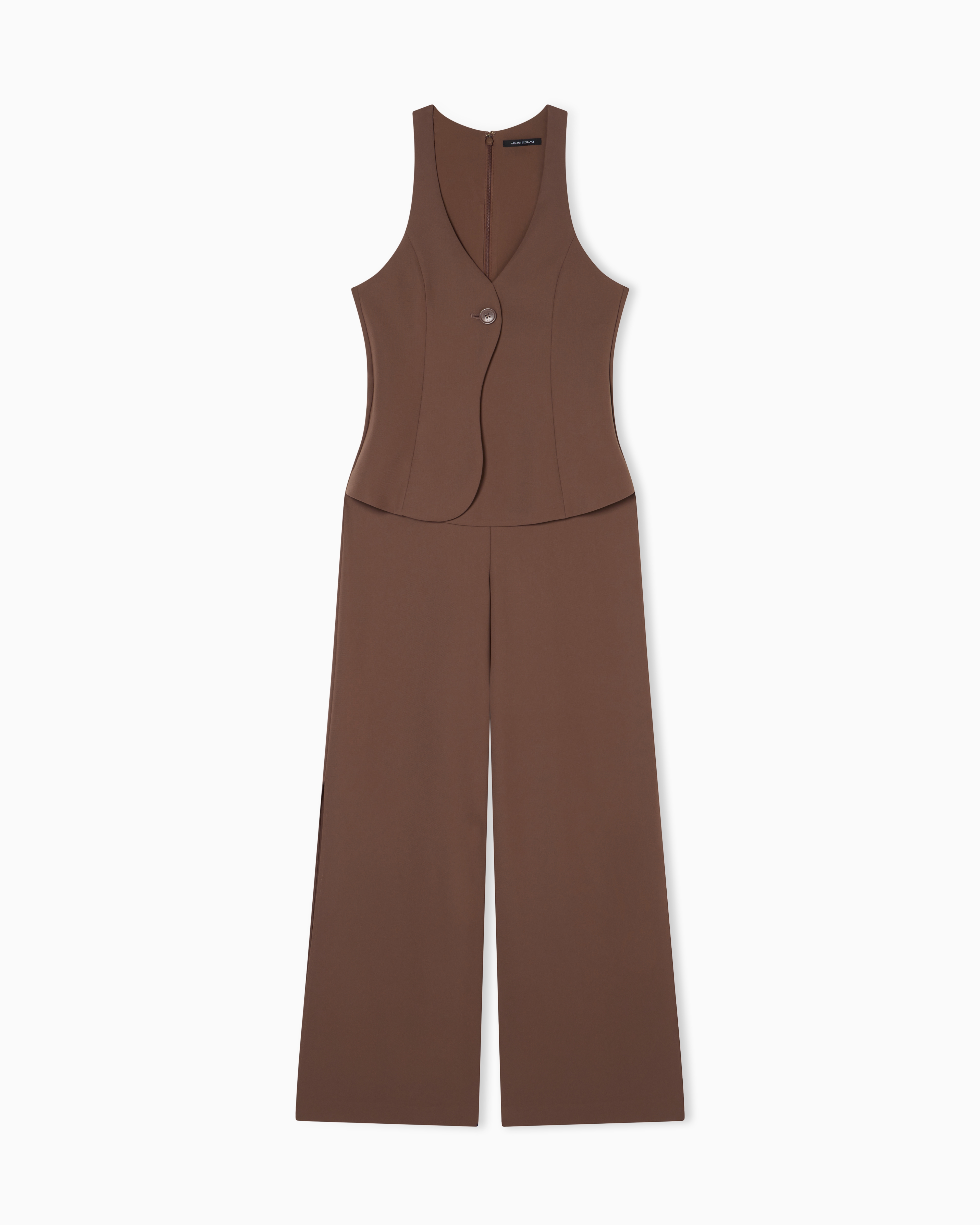 Armani Exchange Jumpsuits In Mixed Fabric In Brown