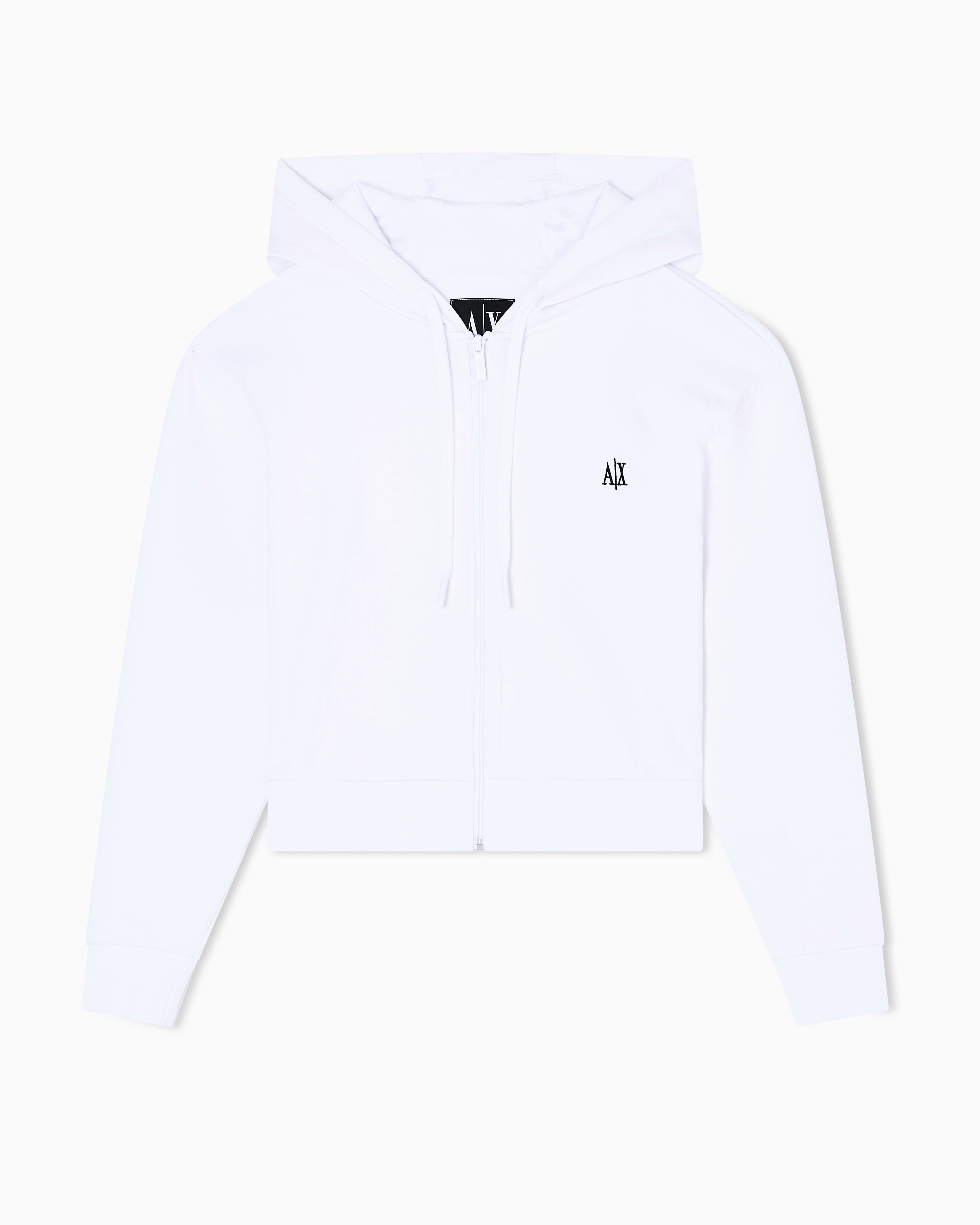 Armani Exchange Felpa Con Cappuccio Zip E Logo Sul Petto