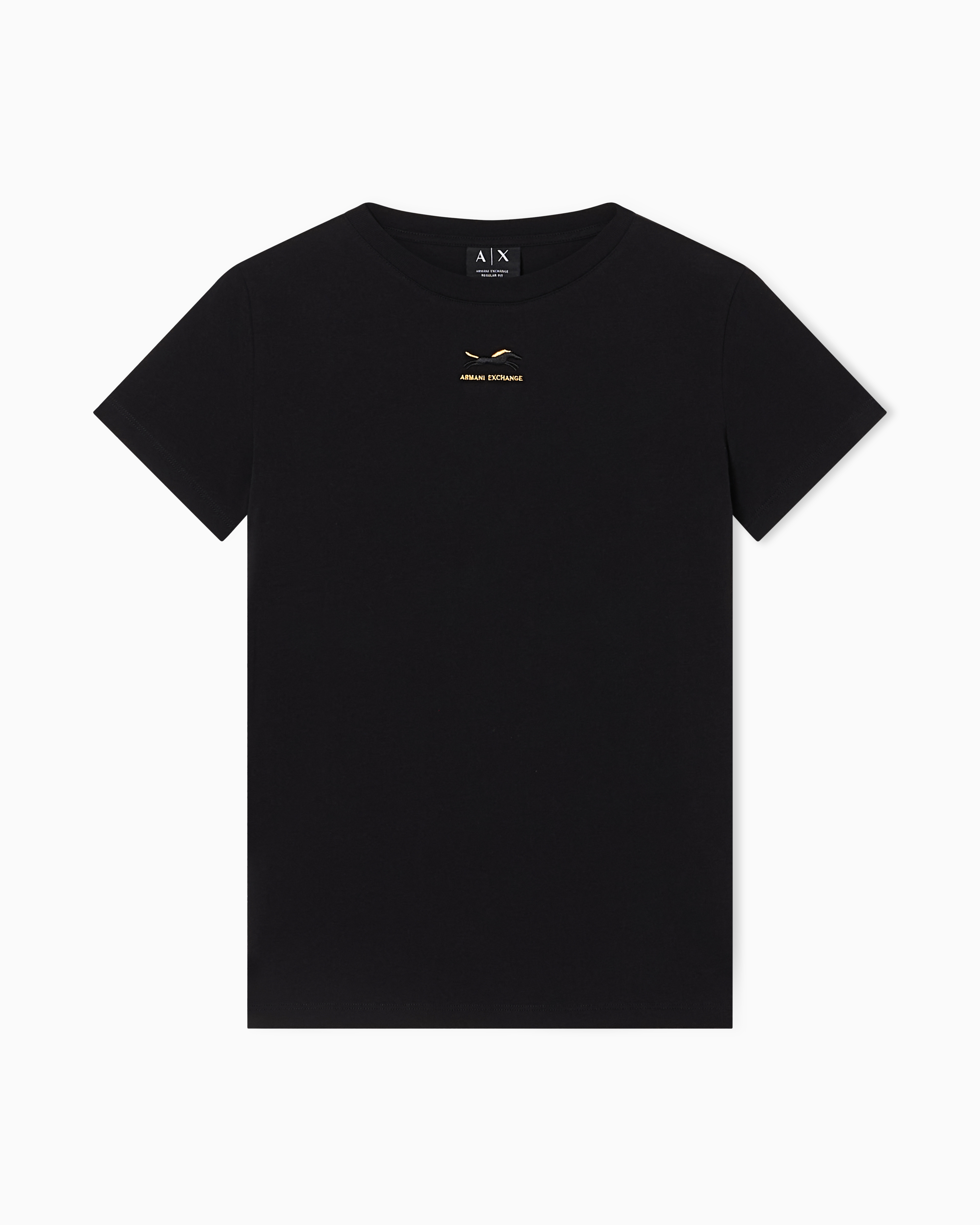 Armani Exchange Regular Fit T-shirts In Black