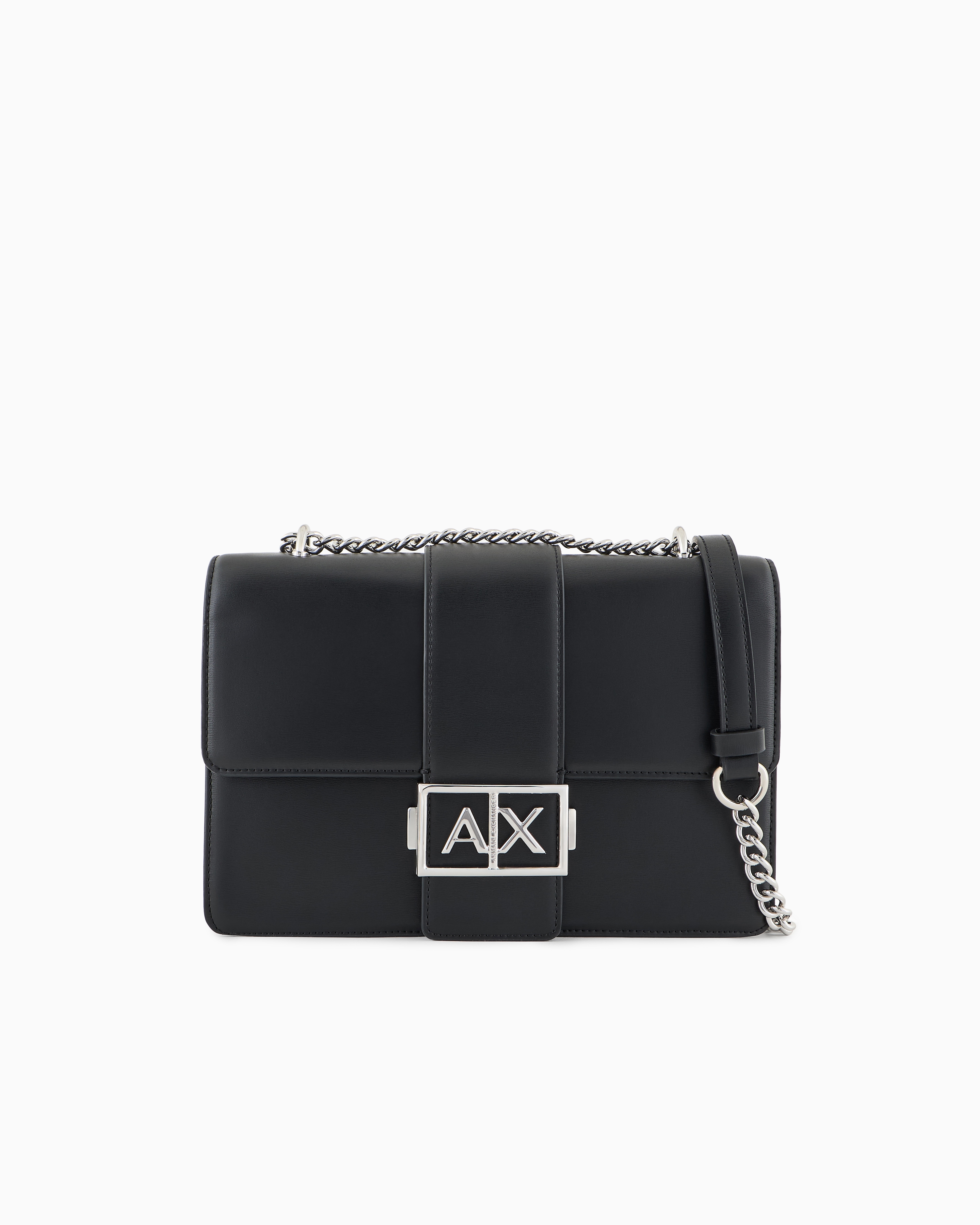 Armani Exchange Women's Black Shoulder Bag With Logo