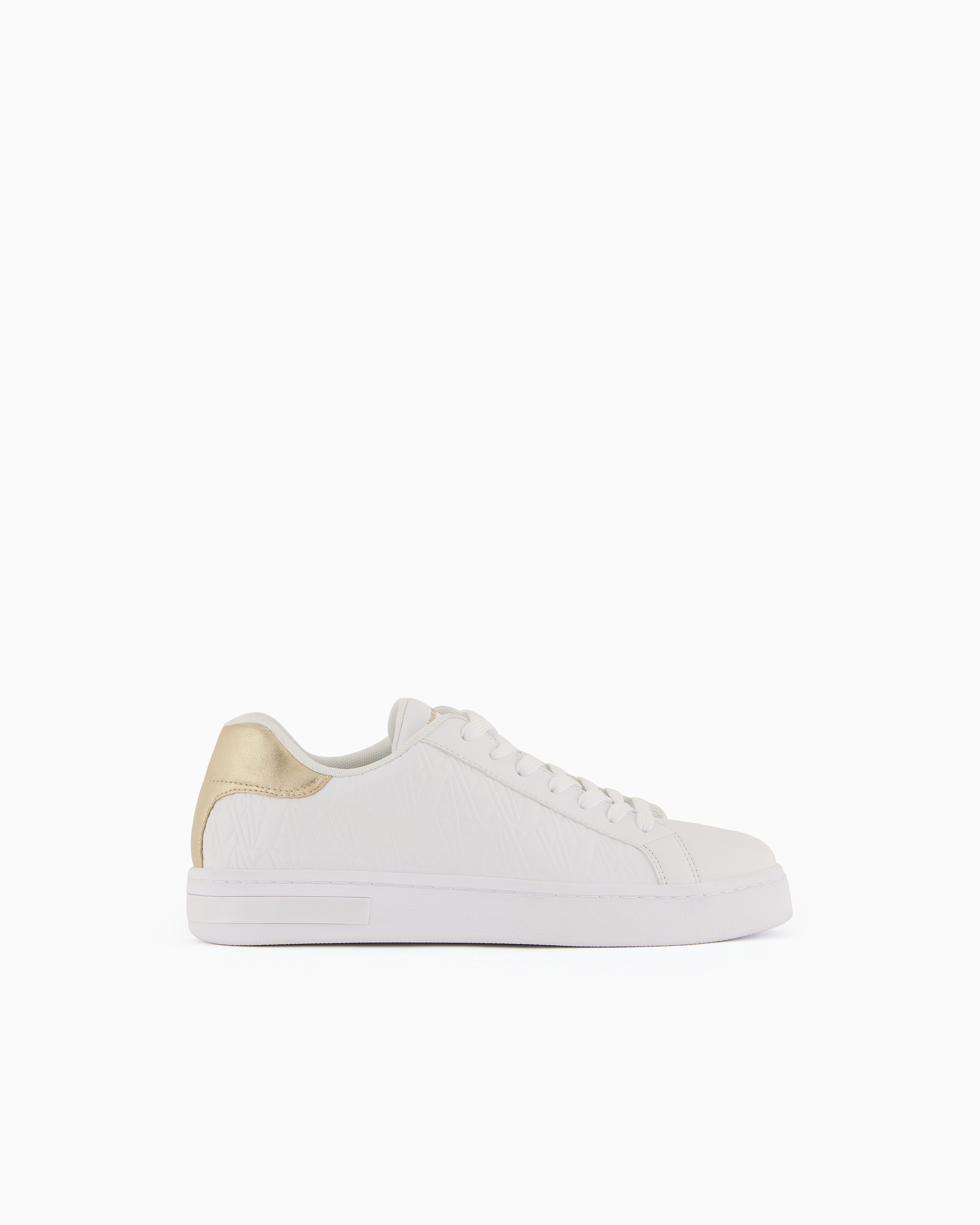 Armani Exchange White Technical Fabric Sneakers