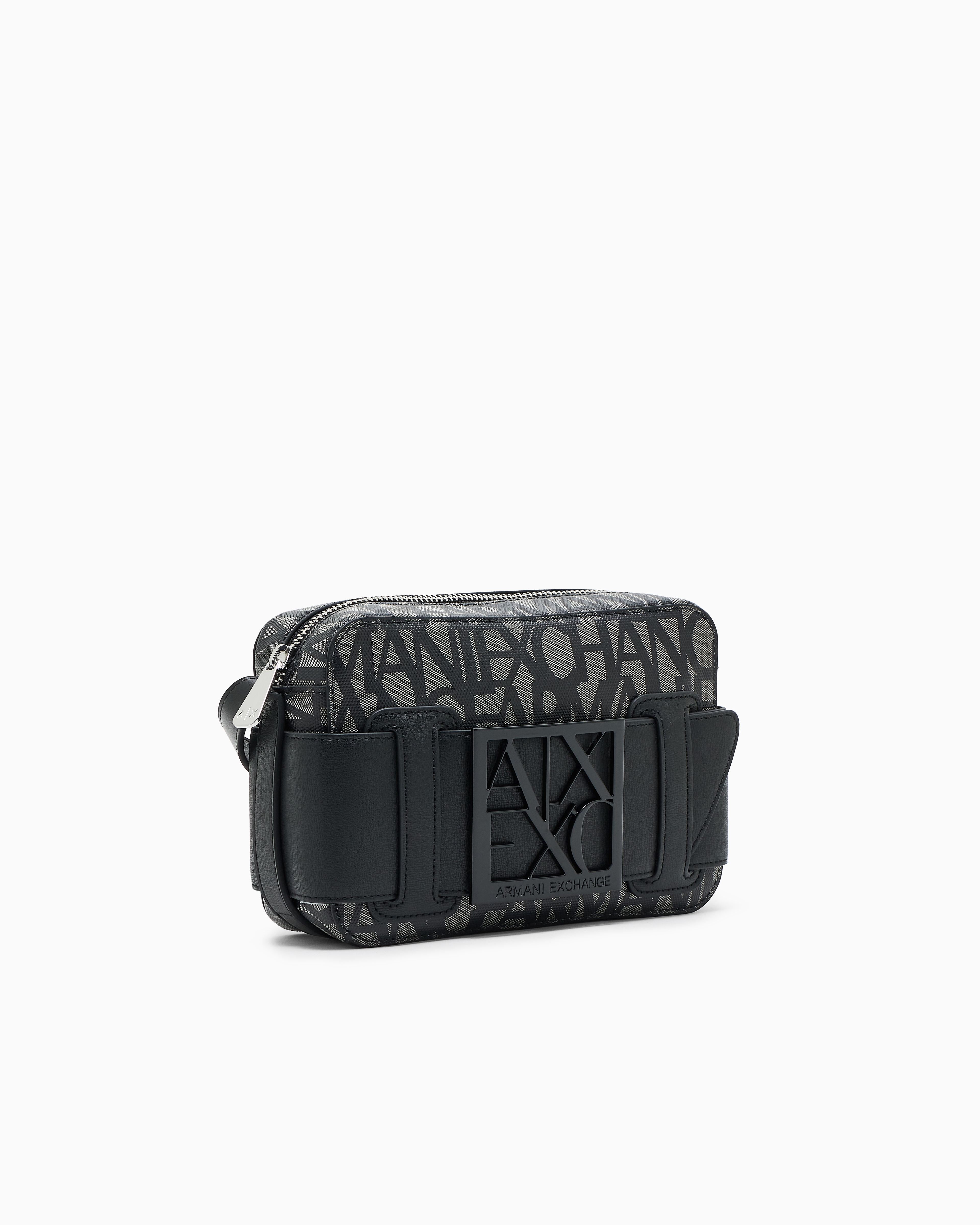 Armani Exchange - Camera case bag with contrasting detail, Woman, Black, Size: TU