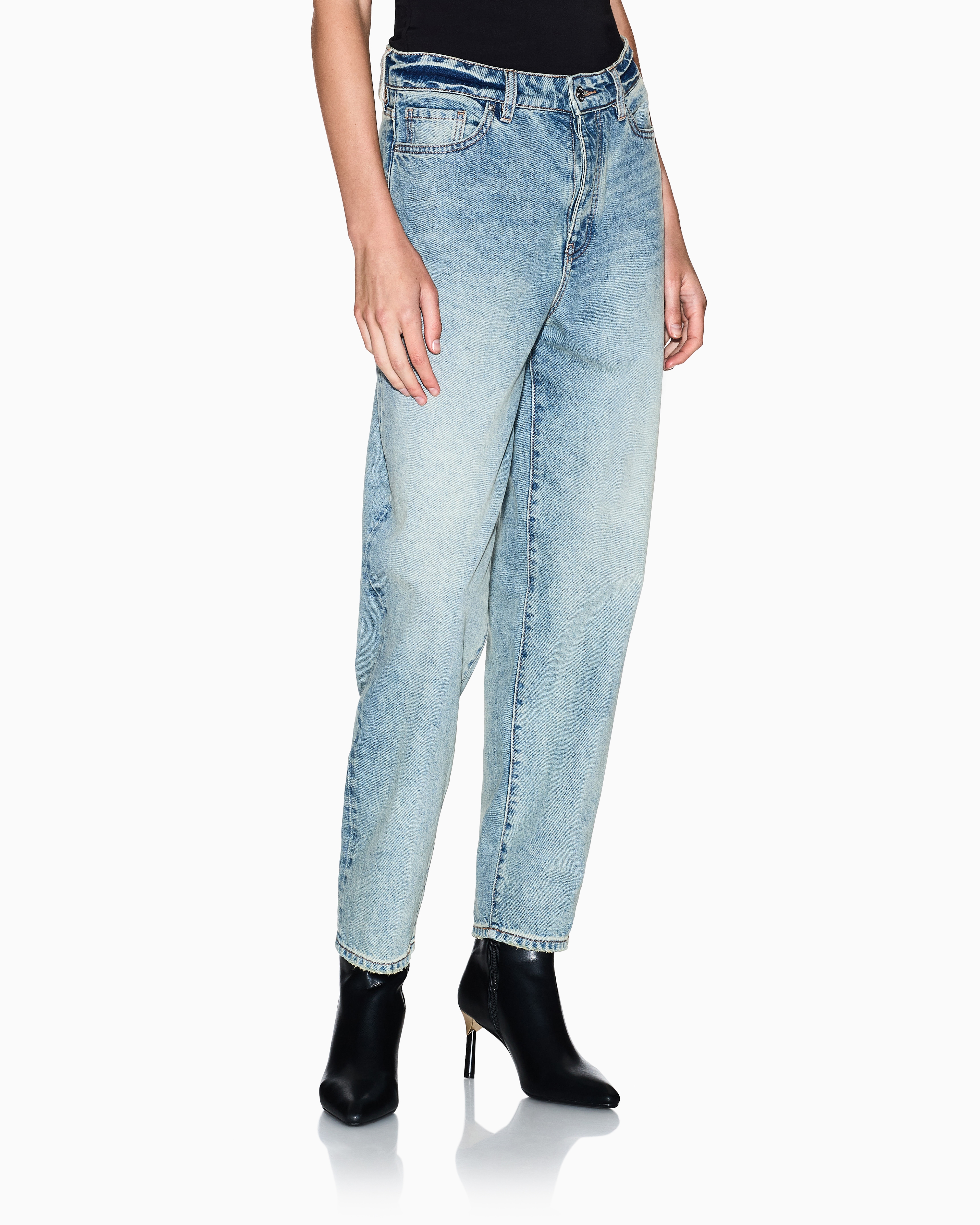 Armani Exchange - Tapered Jeans, Woman, Blue, Size: