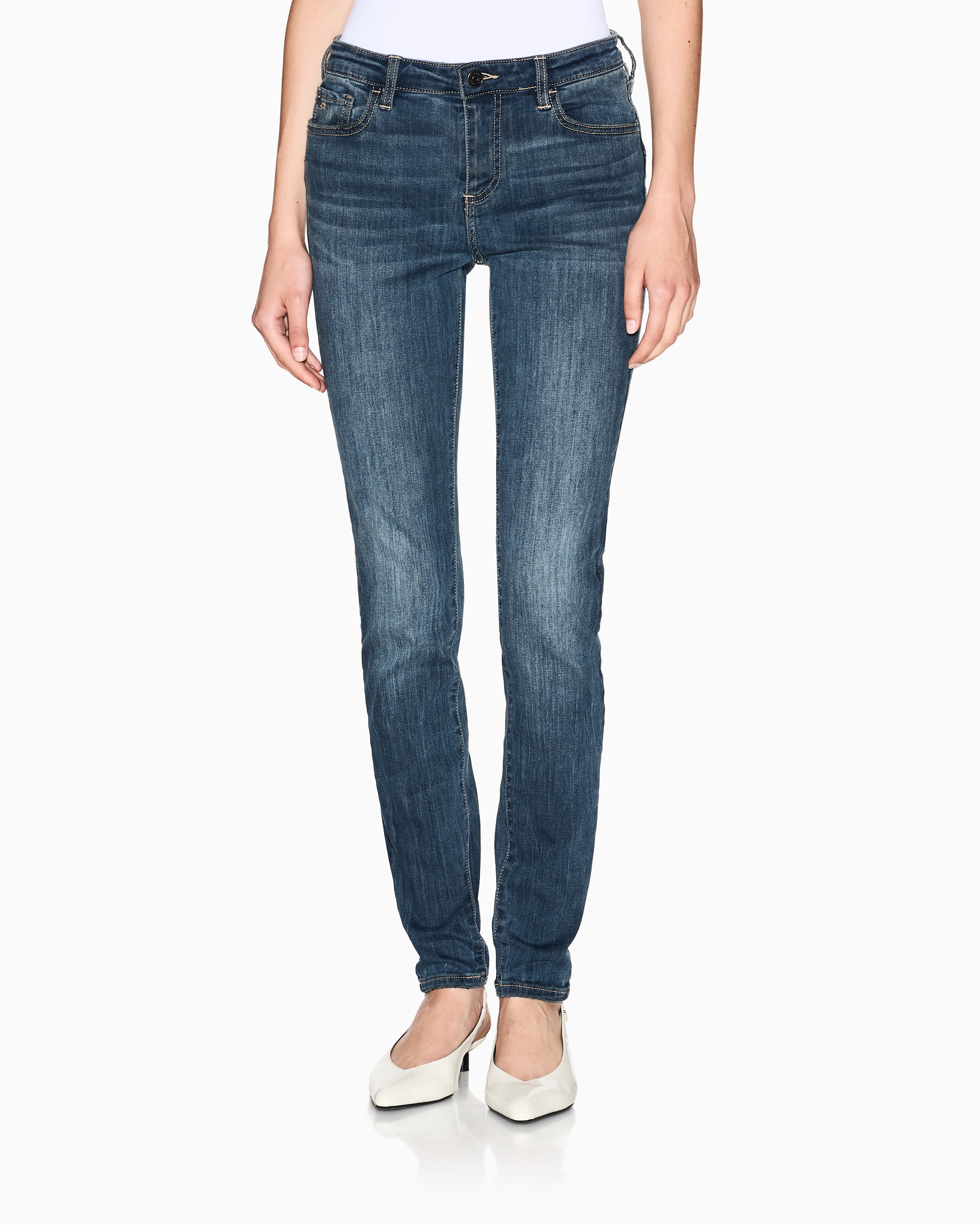 Armani Exchange - Ultra stretch super skinny jeans, Woman, Blue, Size: