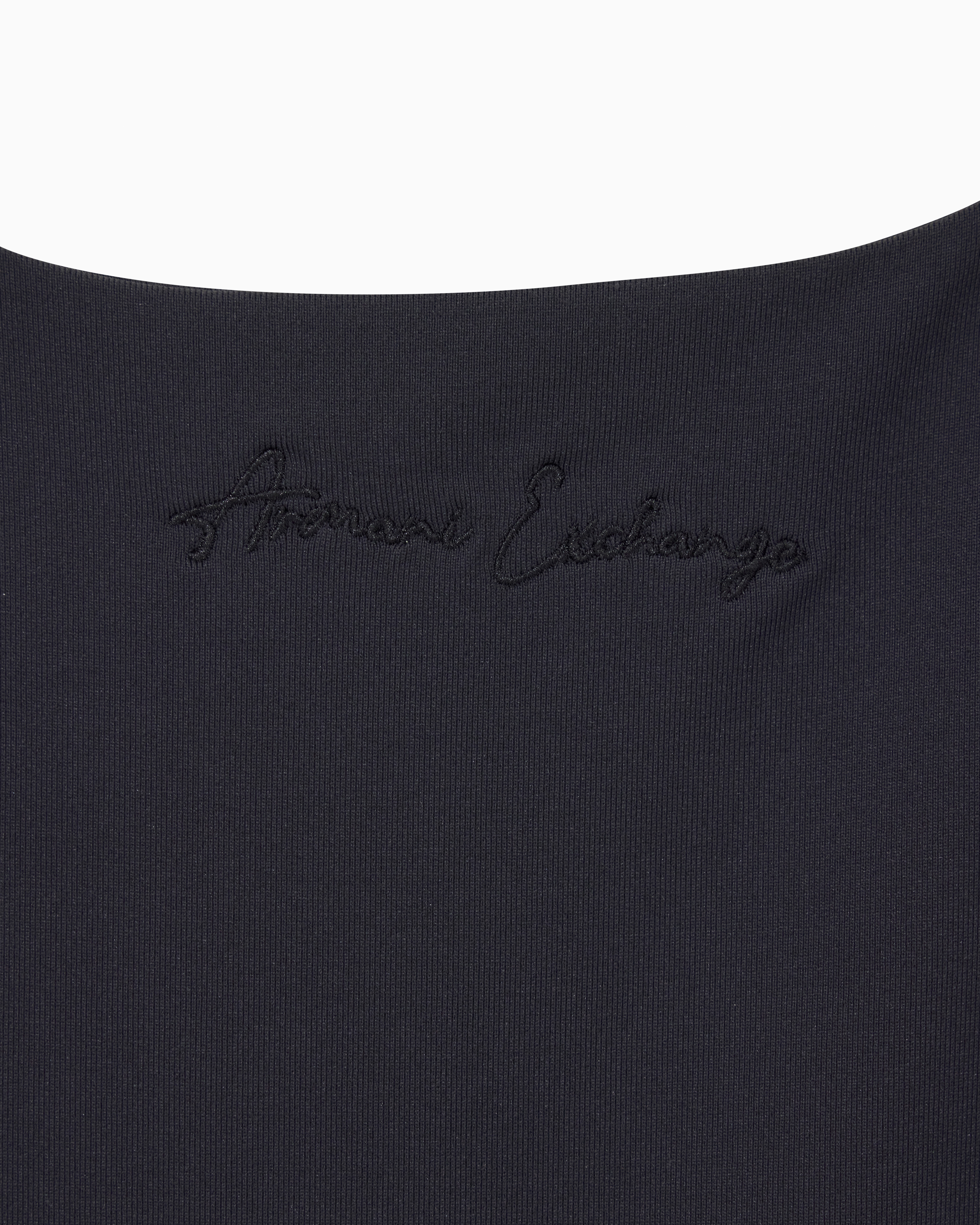 Armani Exchange - Body with tone-on-tone logo, Woman, Black, Size: