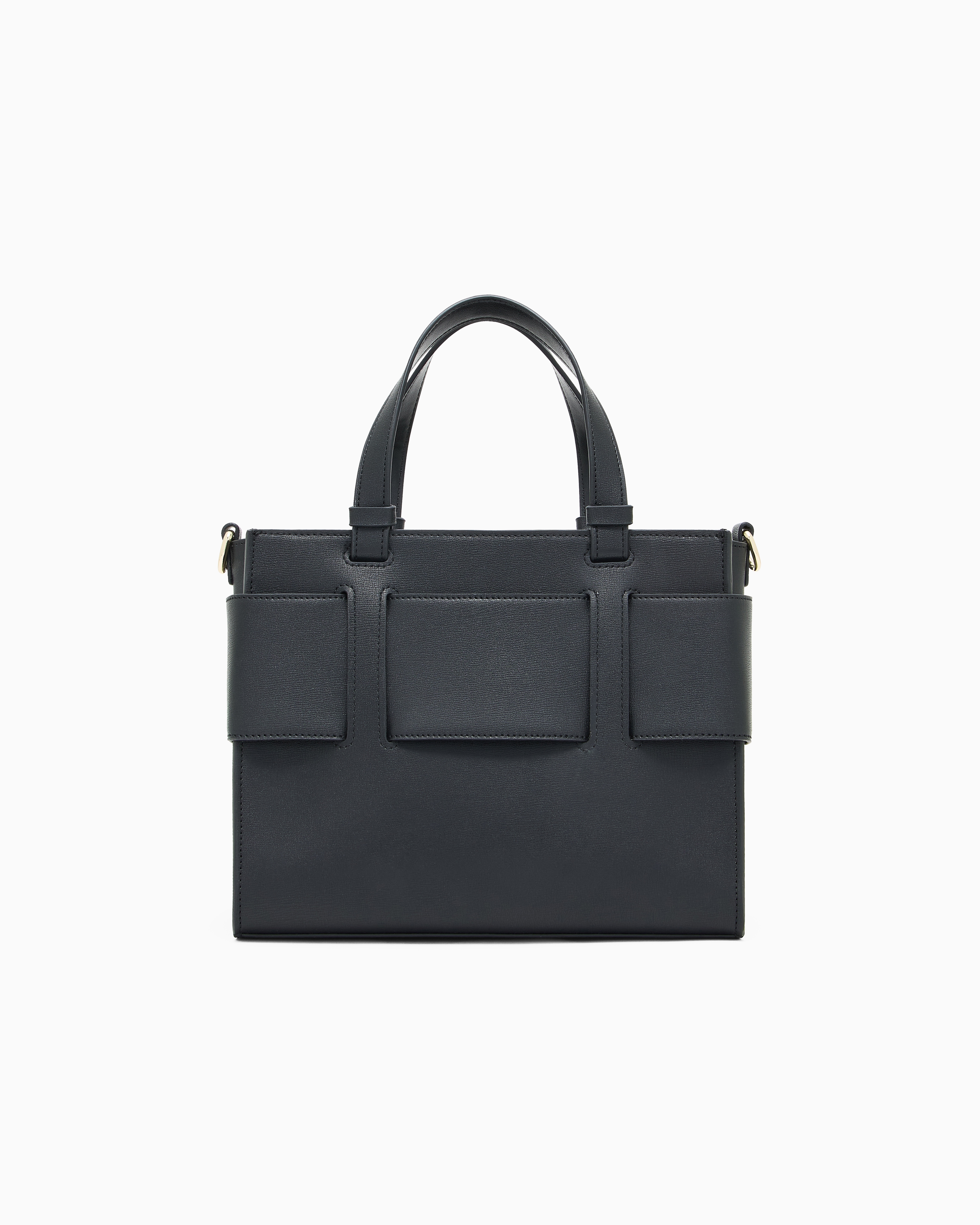 Armani Exchange - Medium tote bag with double handles and shoulder strap, Woman, Black, Size: TU