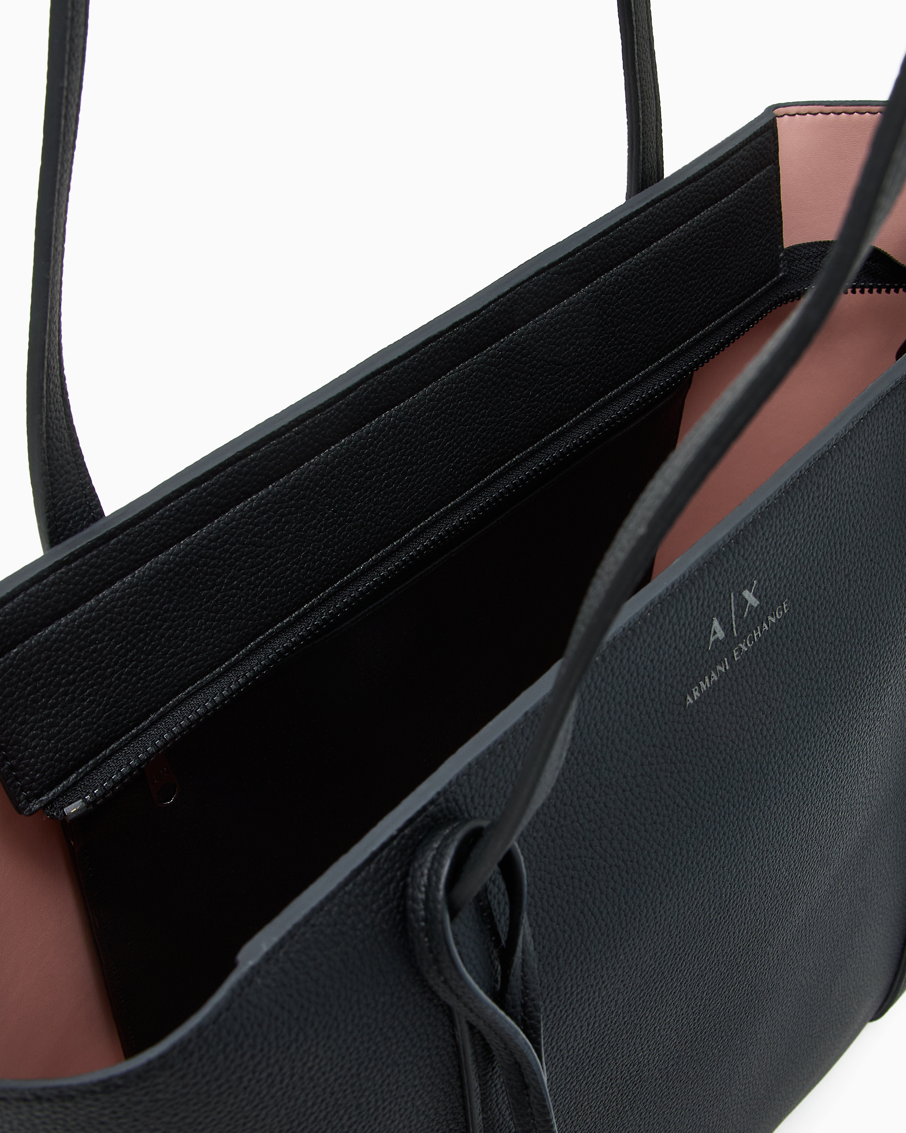 Armani Exchange - Garnet-effect tote bag, Woman, Black, Size: TU