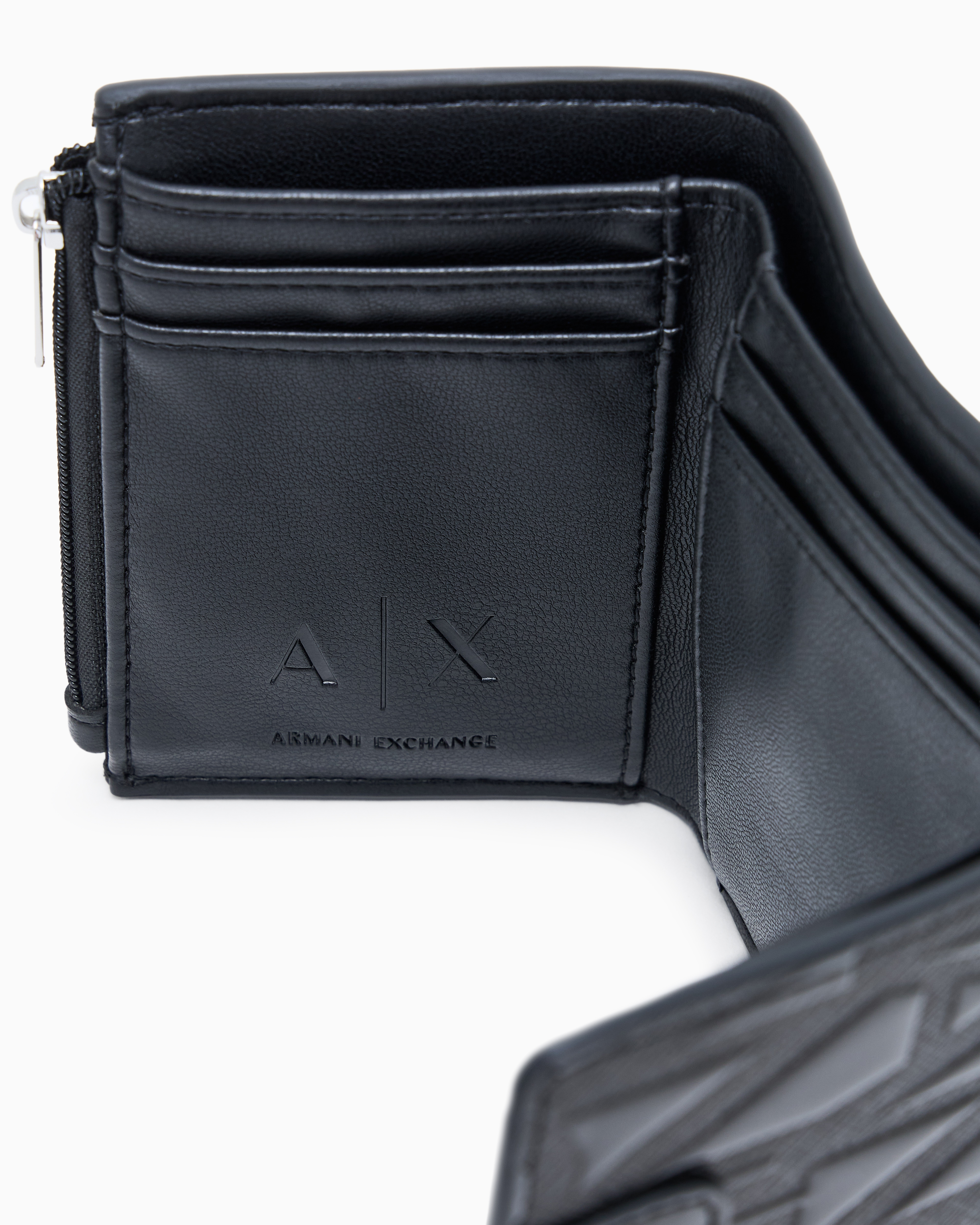 Wallet with gold logo