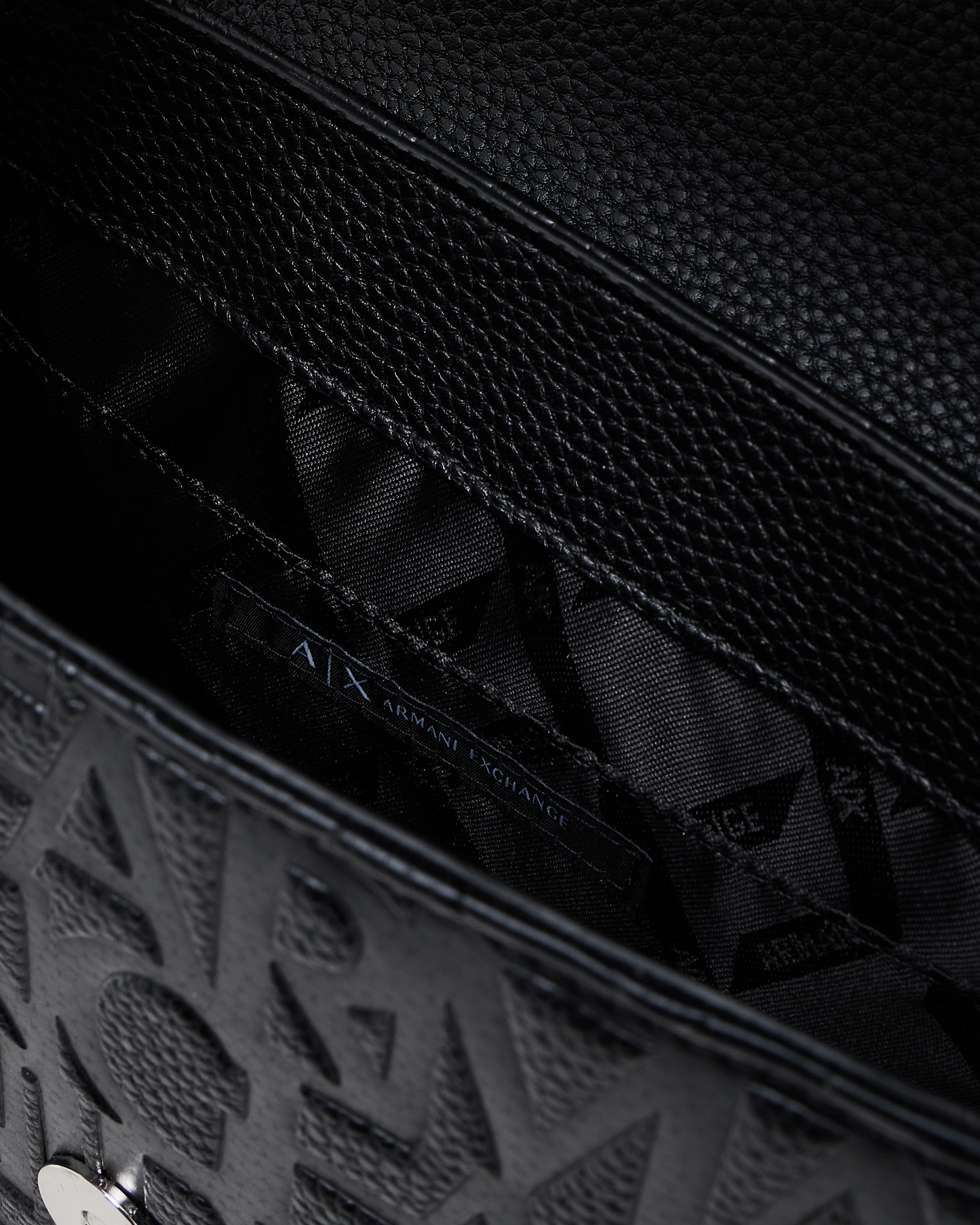 Armani Exchange - Allover logo shoulder bag, Woman, Black, Size: TU