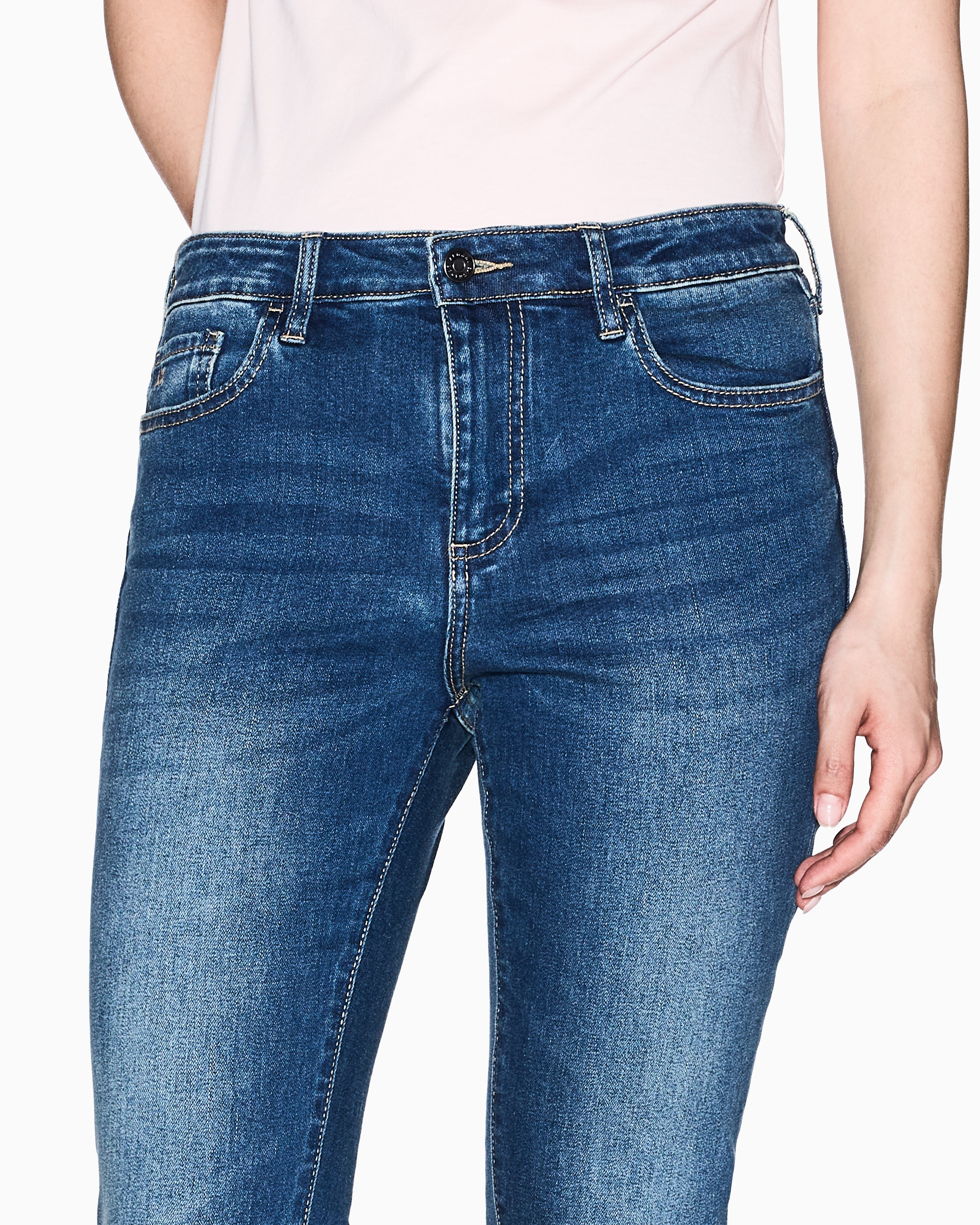 Armani Exchange -  Skinny fit jeans stretch denim, Woman, Blue, Size: