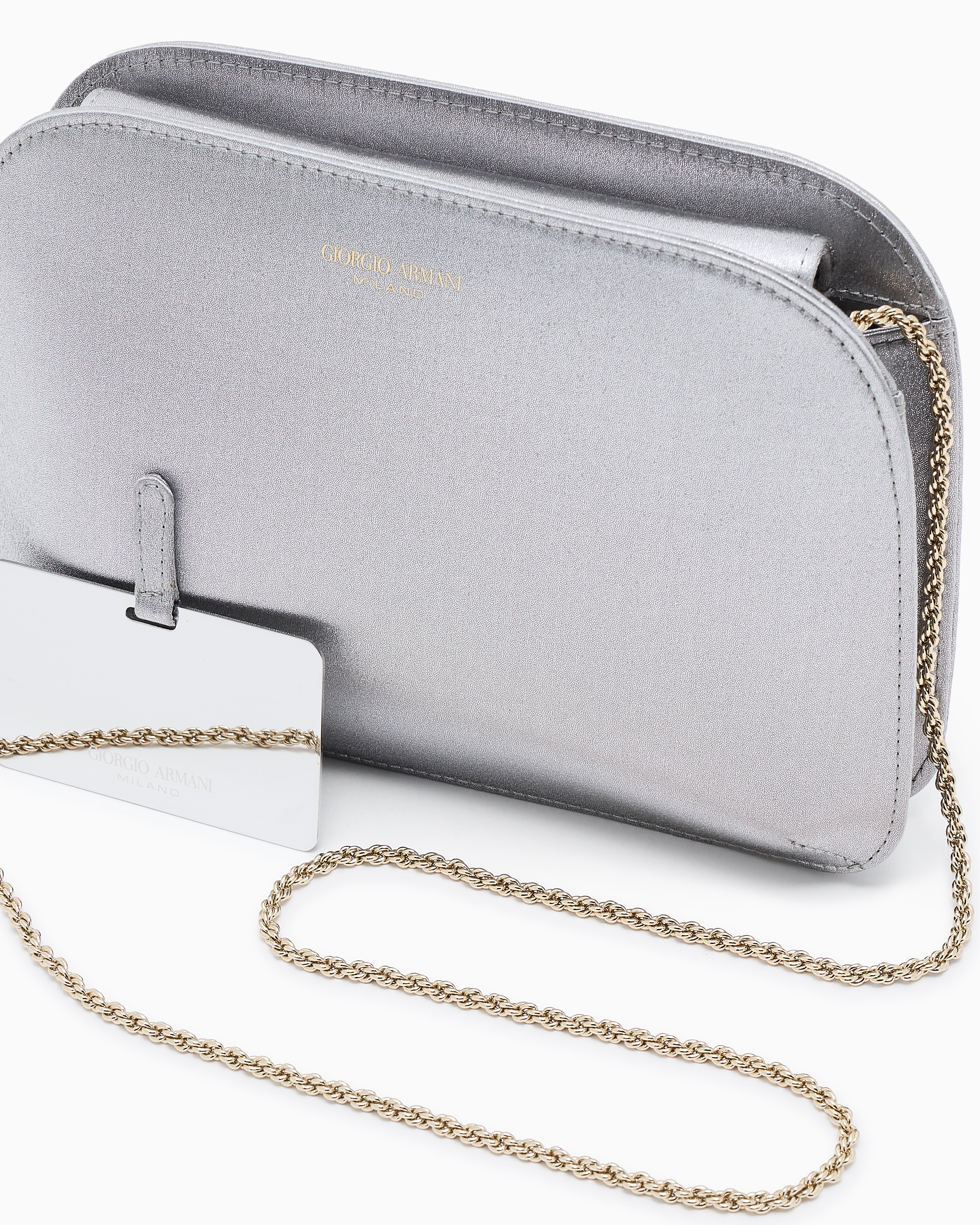 ジョルジオ アルマーニ ラ プリマ クラッチバッグ ラメサテン