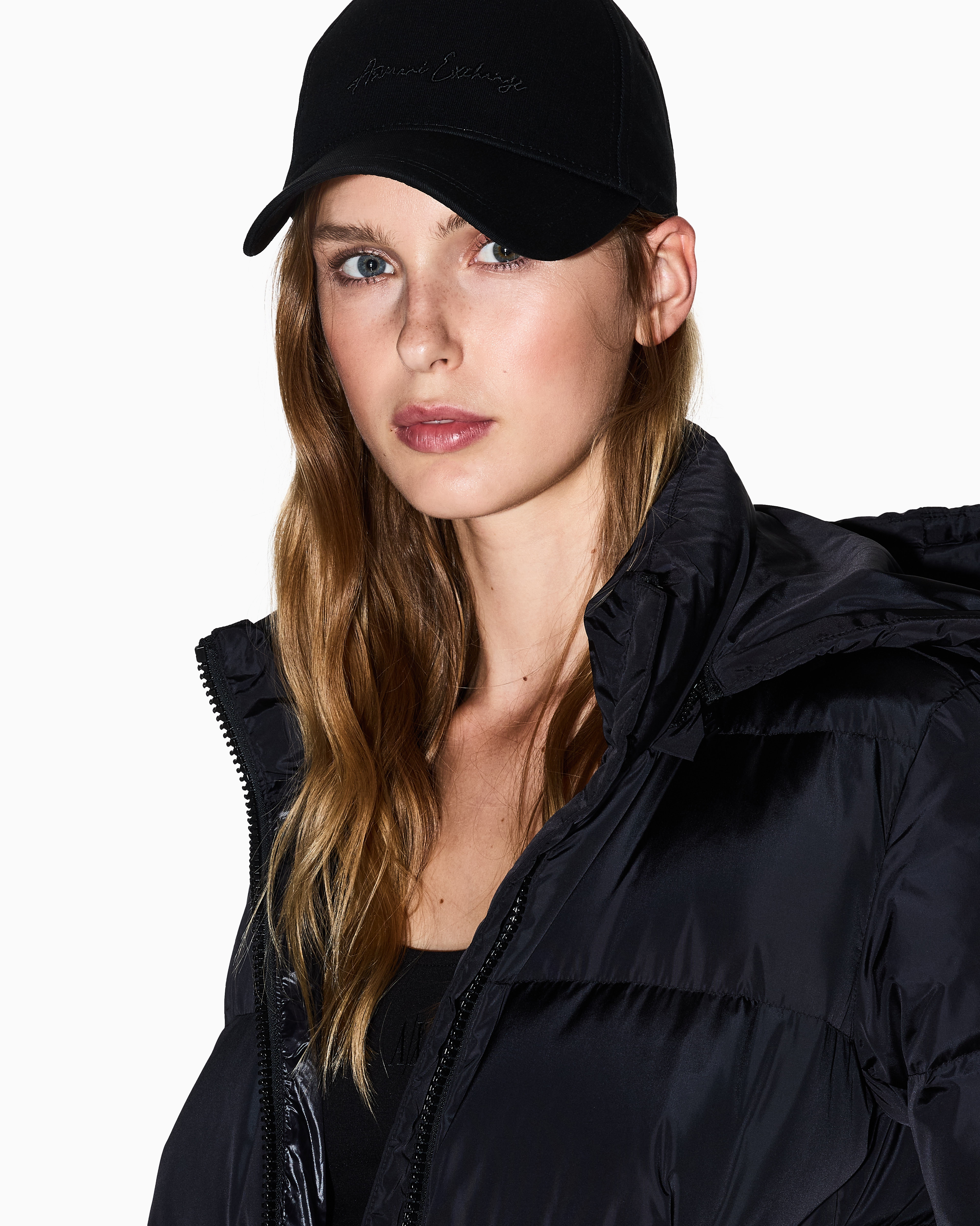 Armani Exchange - Cotton hat, Woman, Black, Size: TU