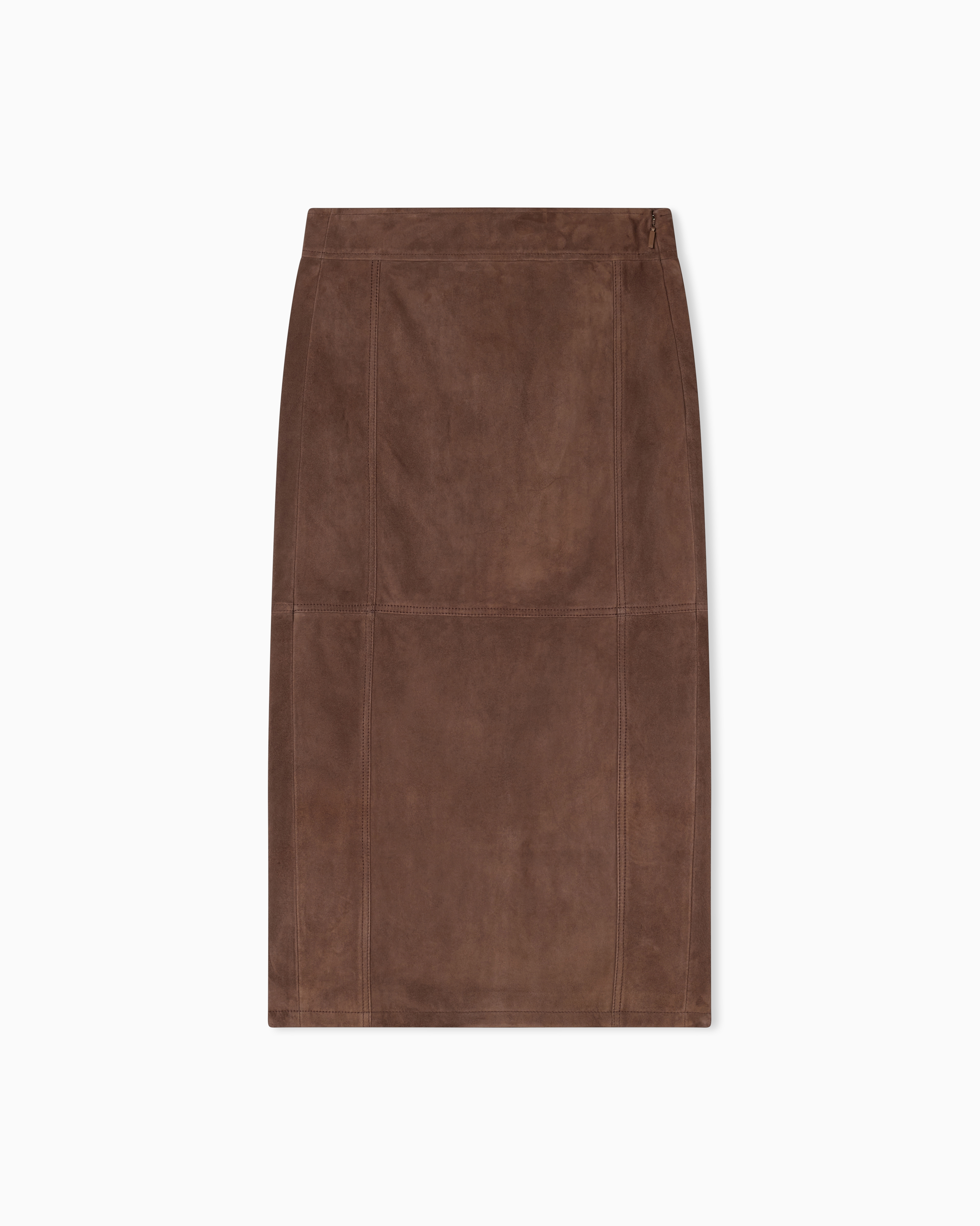 Armani Exchange Gonna Midi A Tubino Vera Pelle