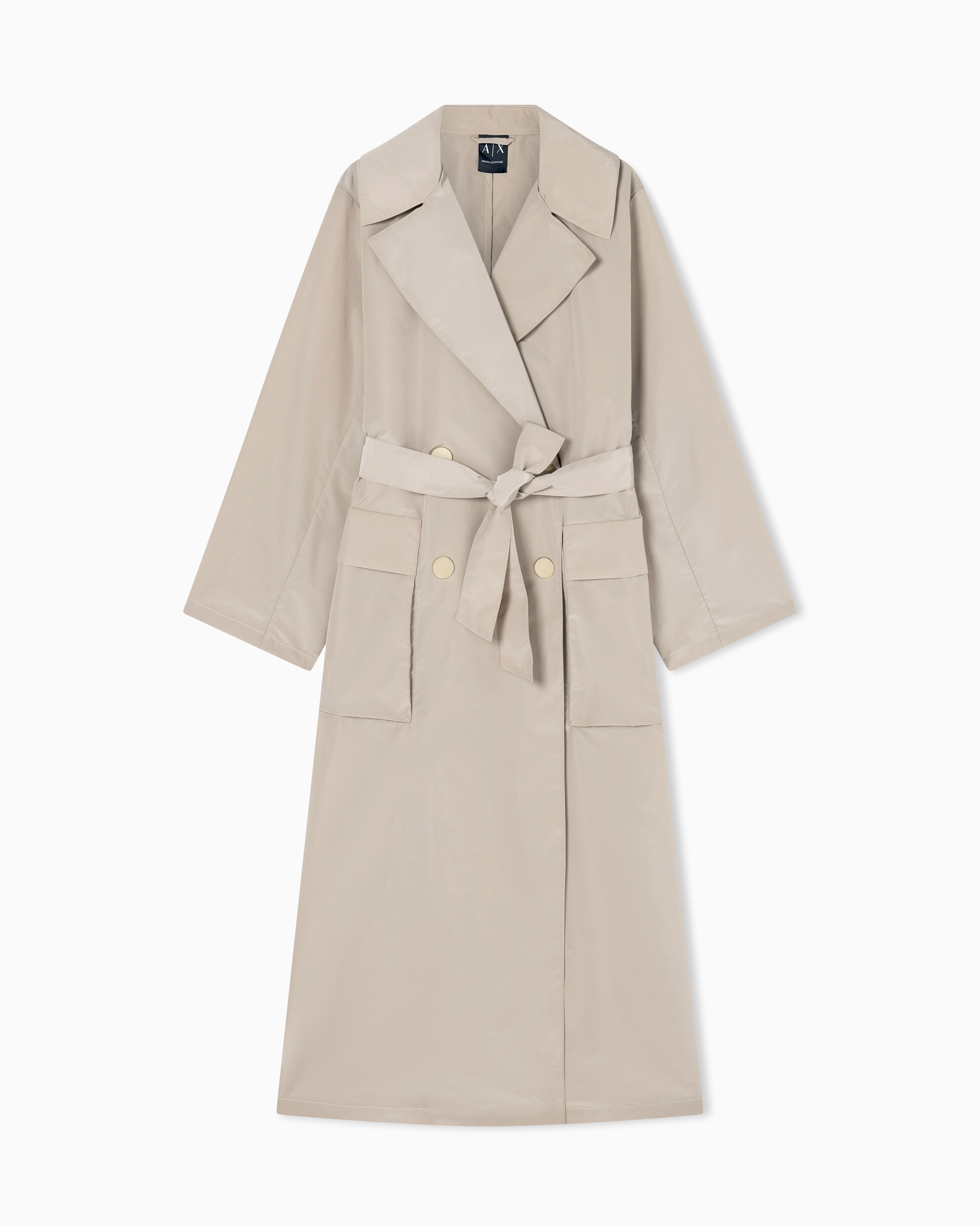 Armani Exchange Trench Doppiopetto Con Cintura