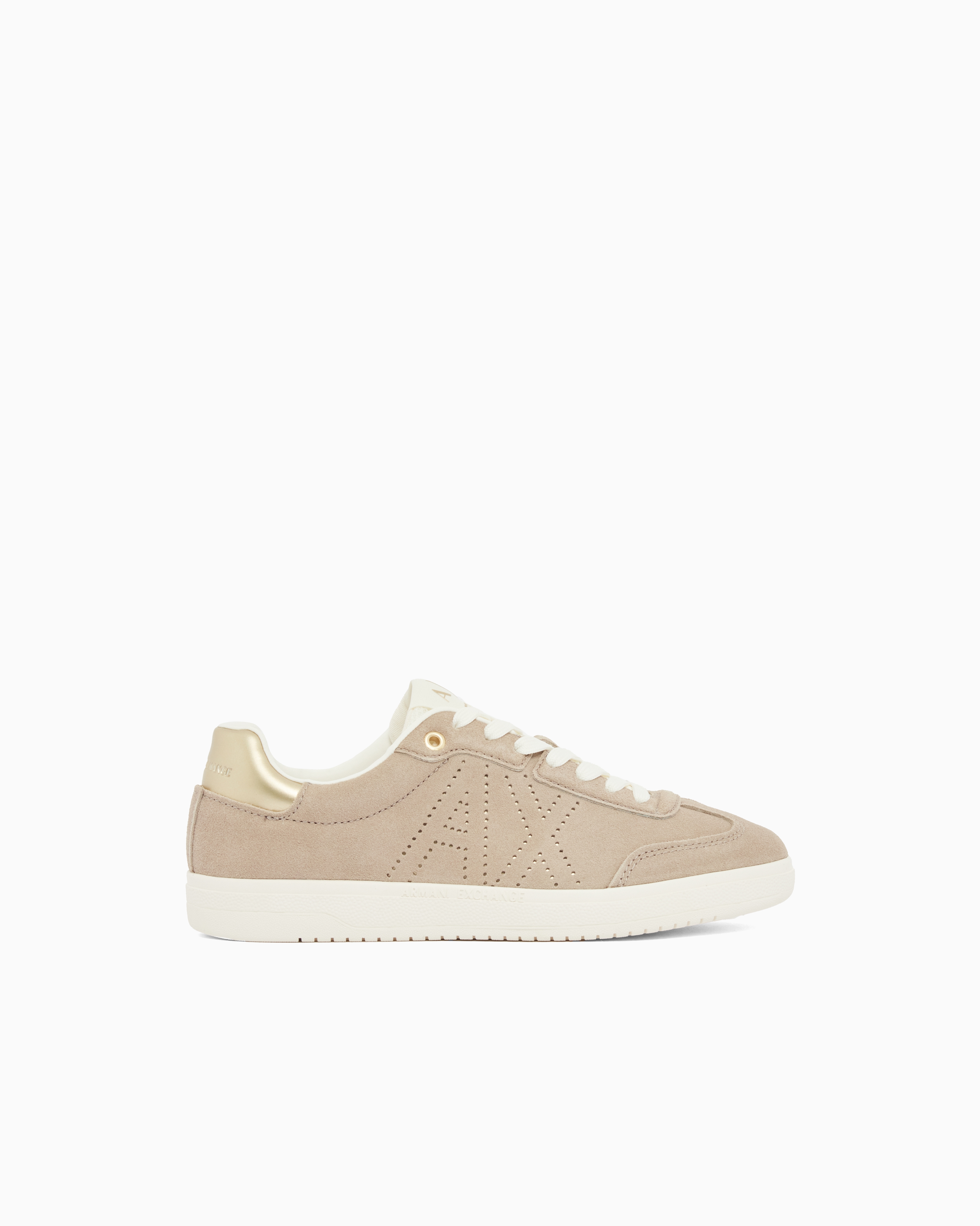 Armani Exchange Beige Technical Fabric Sneakers