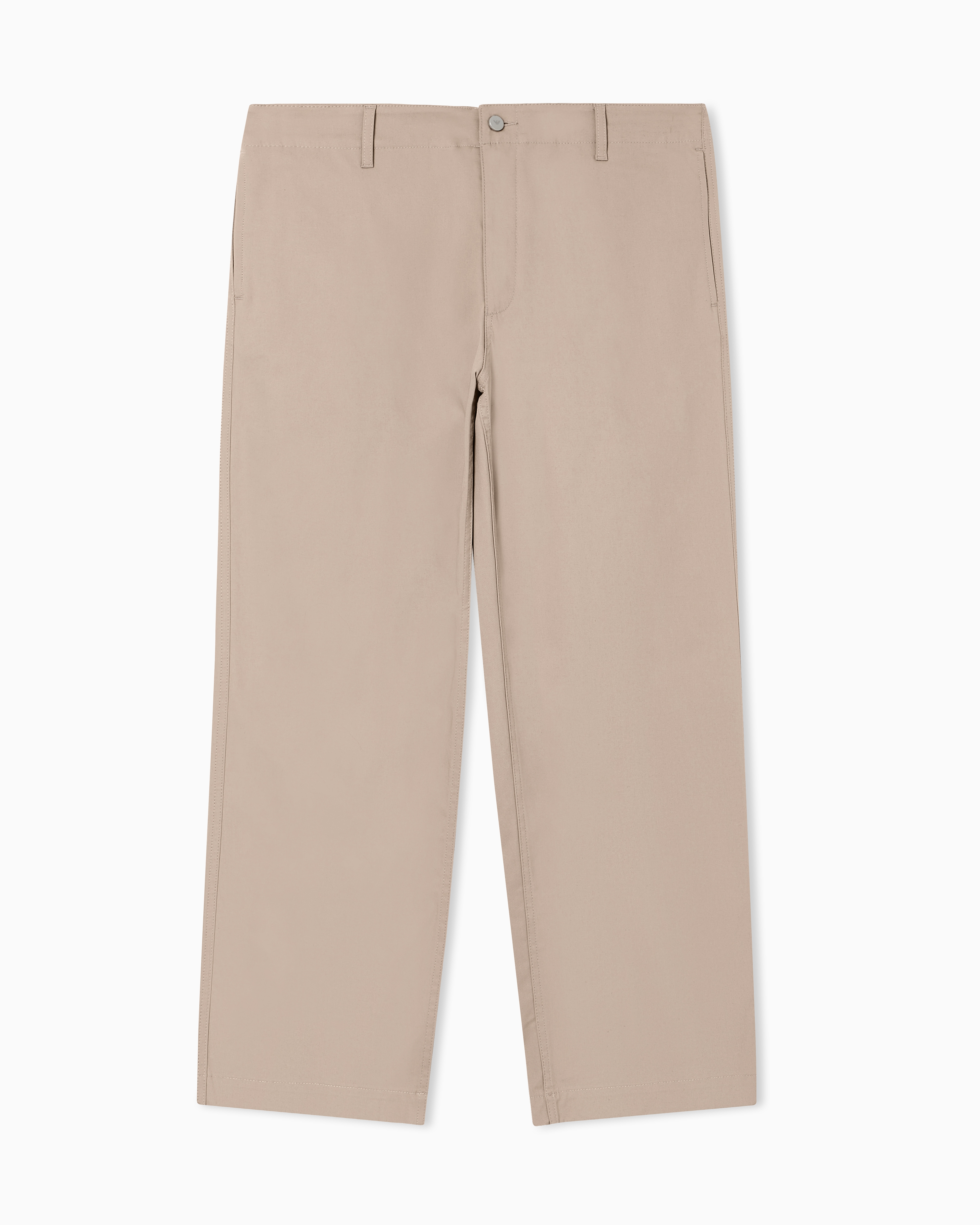 Emporio Armani - ASV organic gabardine chinos, Man, Beige, Size: