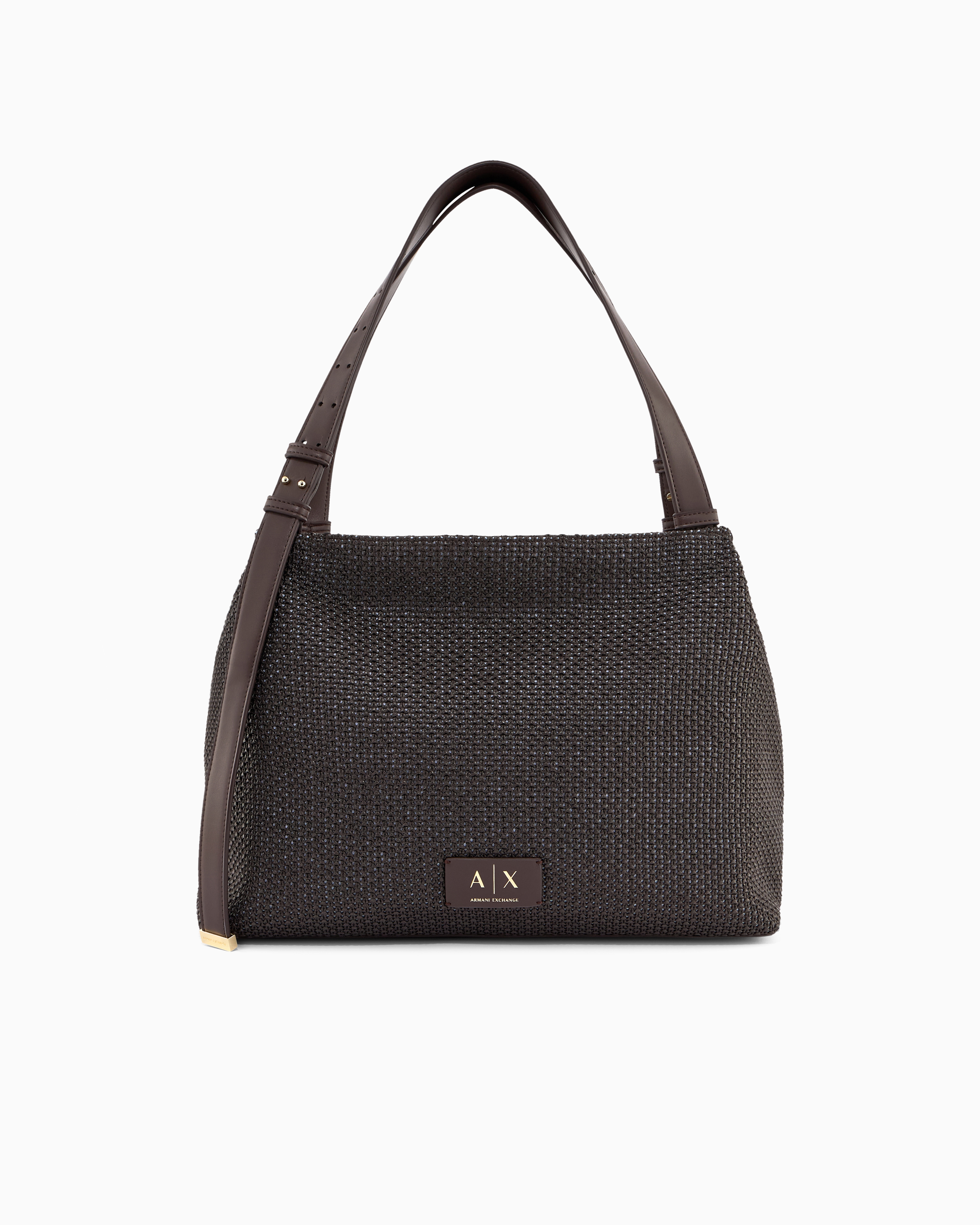 Armani Exchange Brown Structured Mini Shoulder Bag