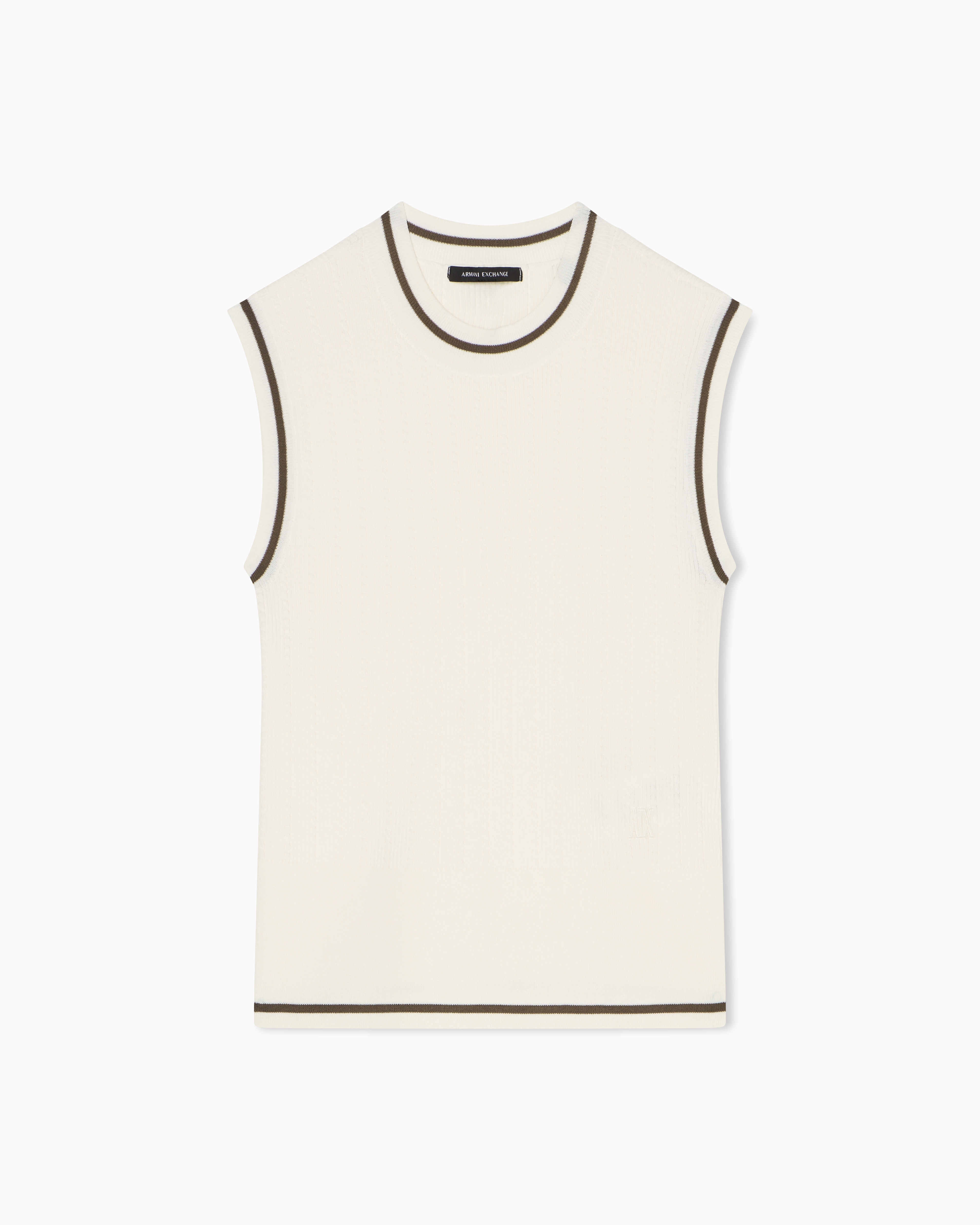 Armani Exchange Top Con Scollo A V Viscosa Riciclata