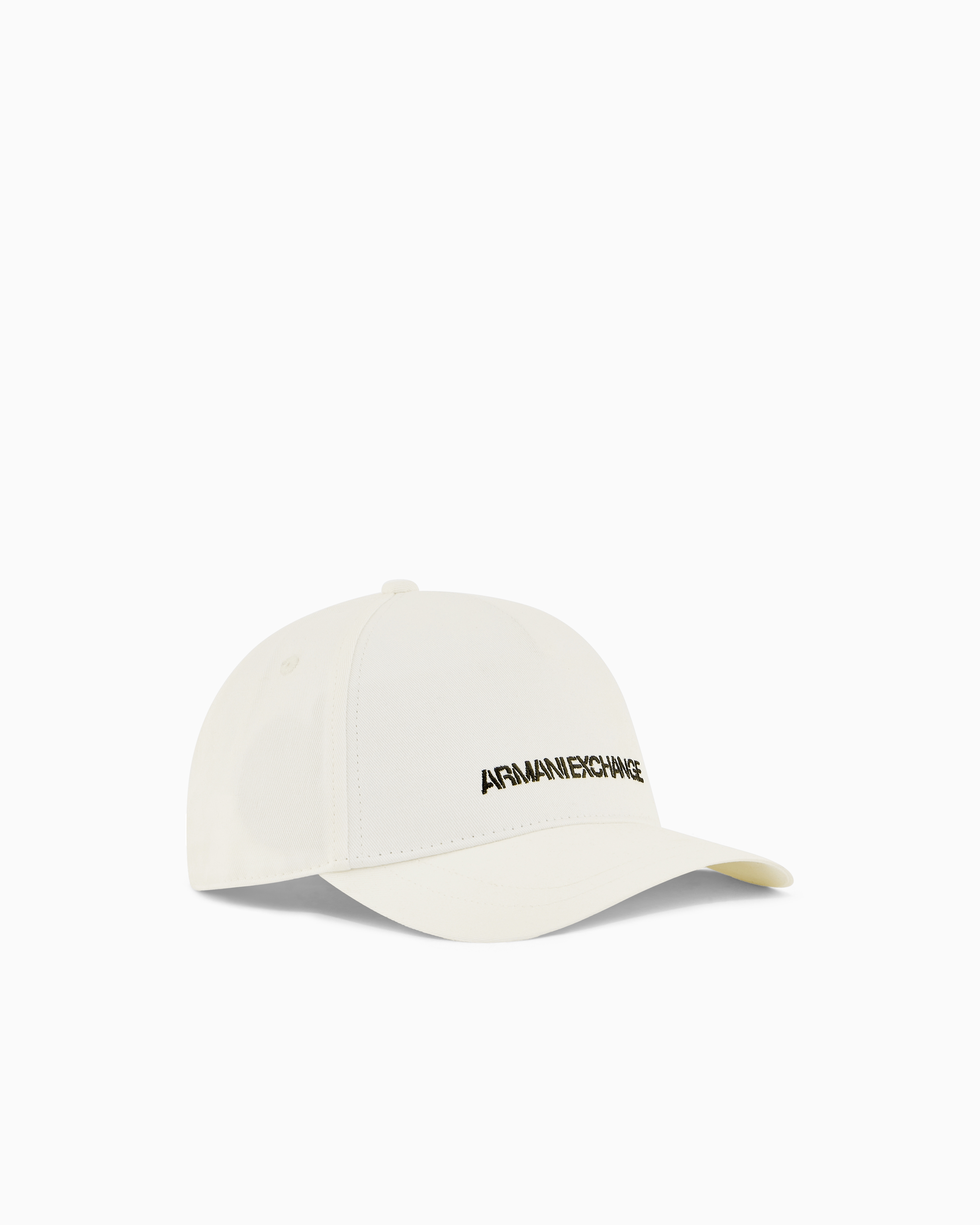 Armani Exchange White Visor Hat With Logo Lettering