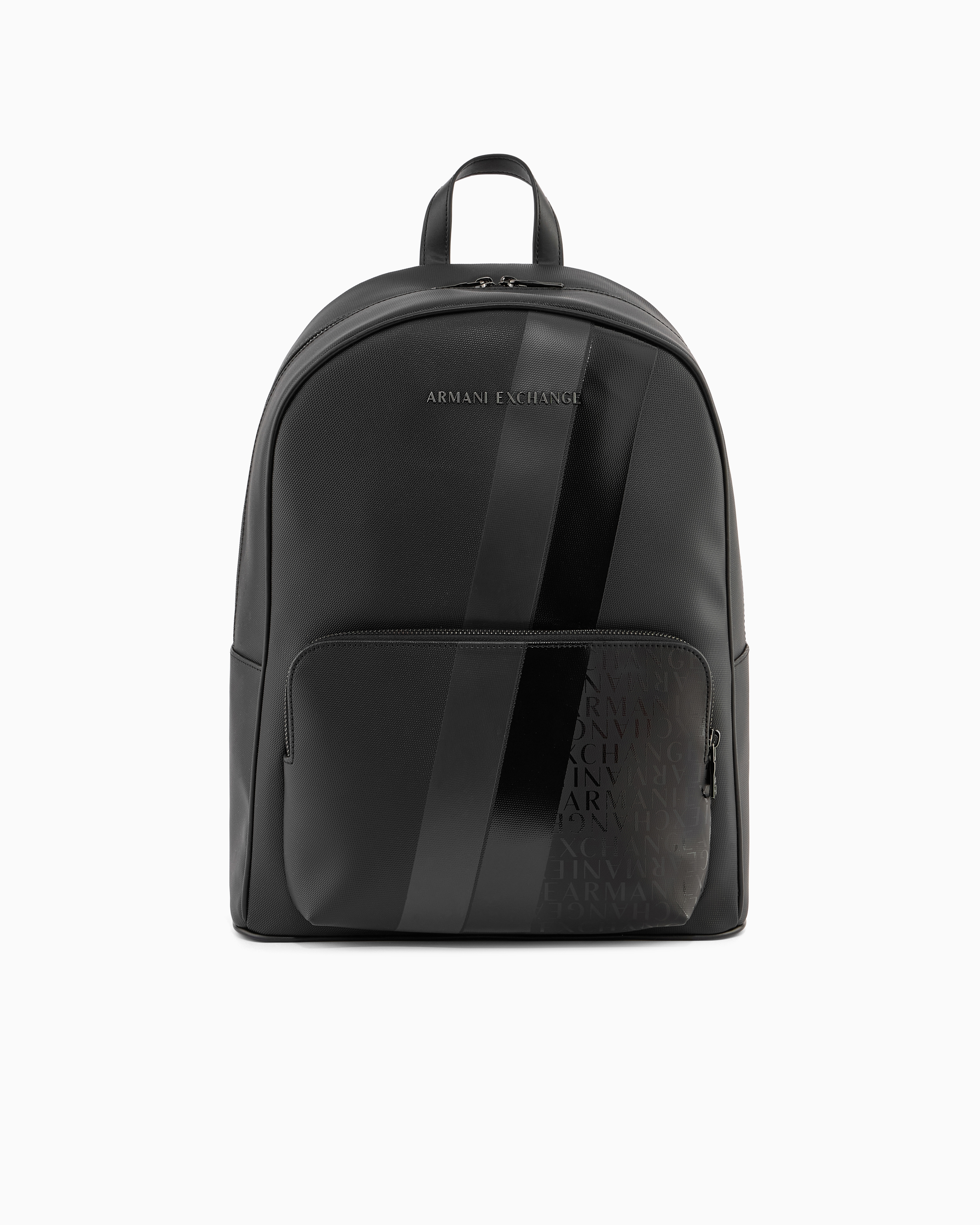 Armani Exchange Black Technical Fabric Backpack