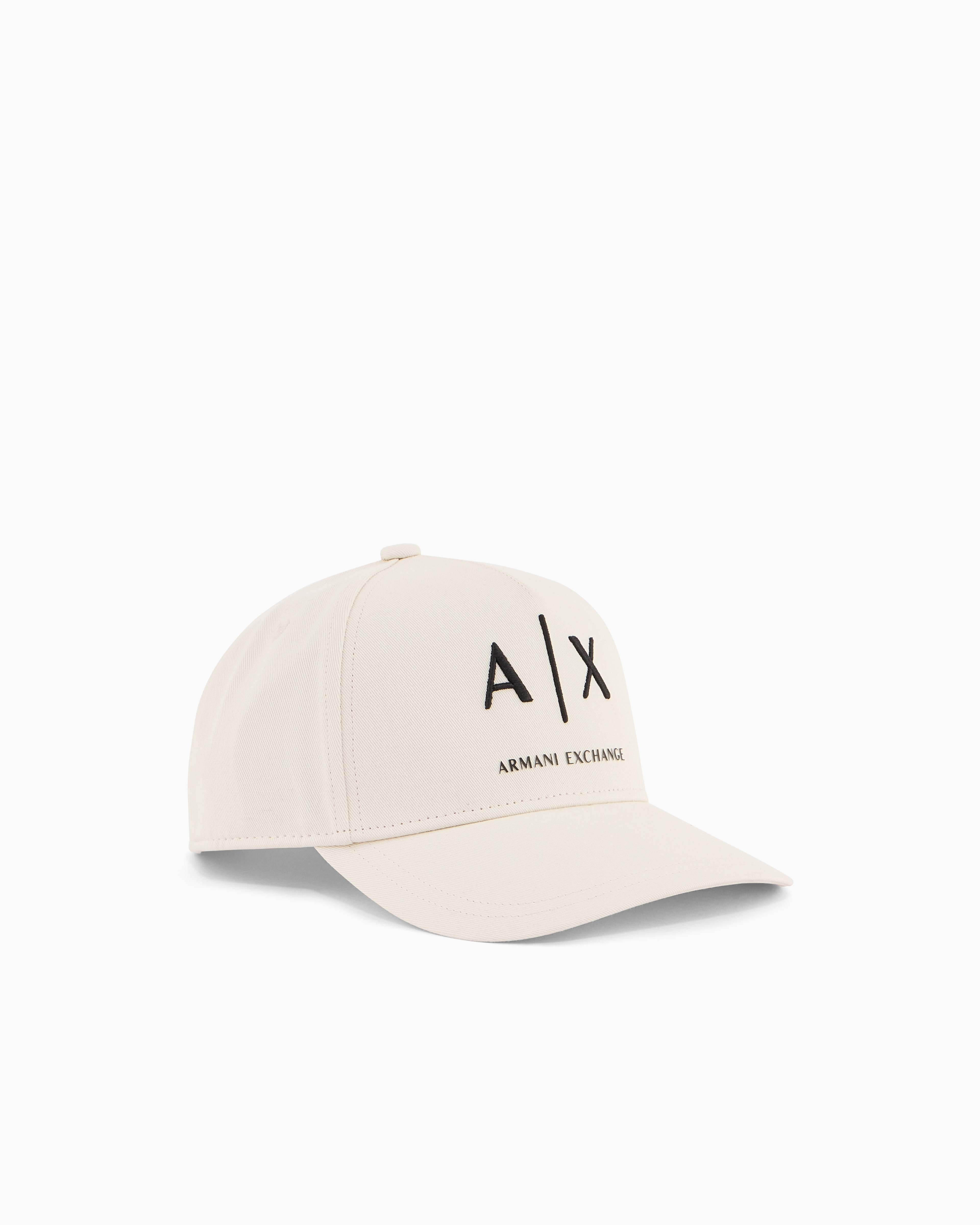 Armani Exchange Beige Cap With Visor And Logo
