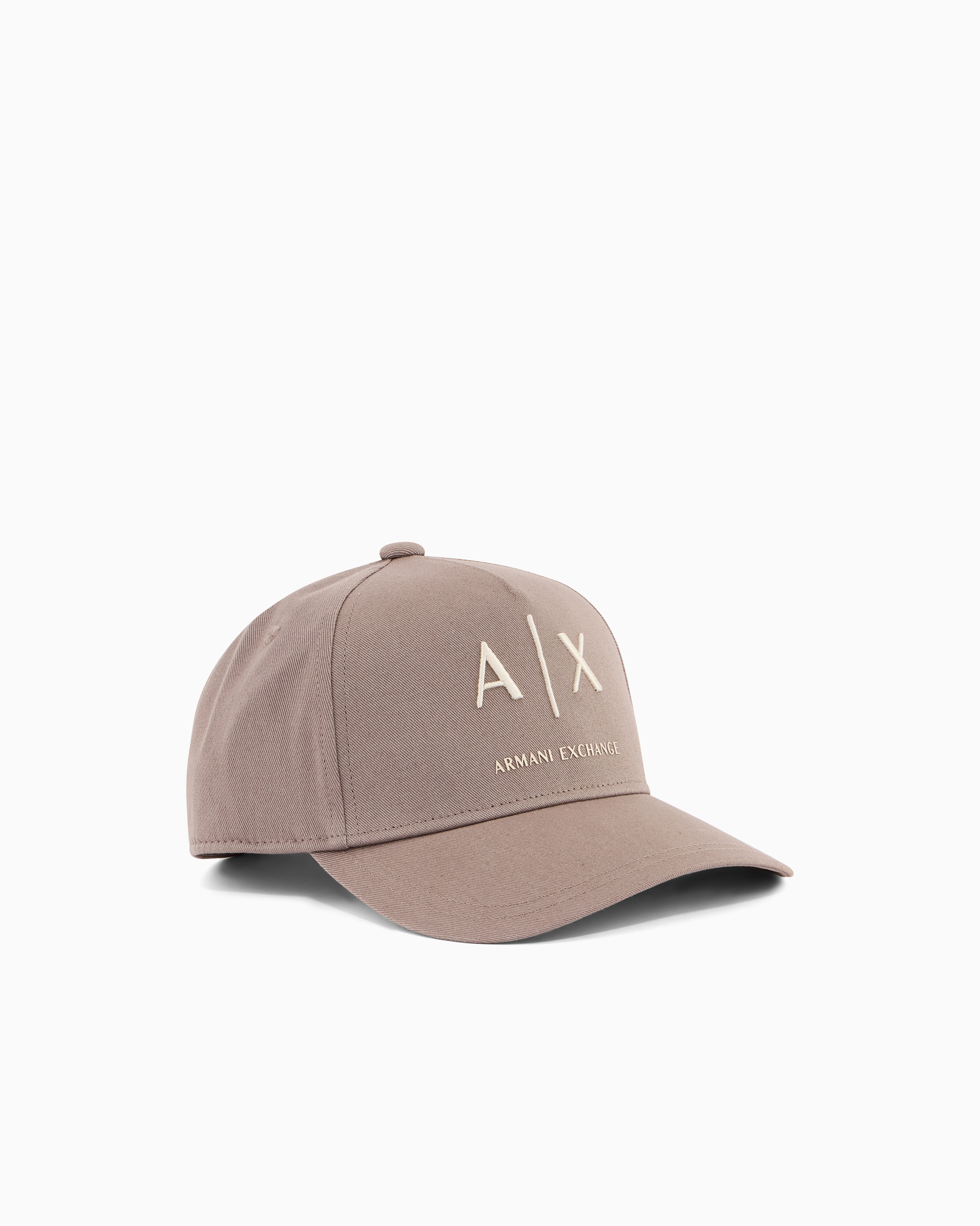 Armani Exchange Beige Cap With Visor And Logo