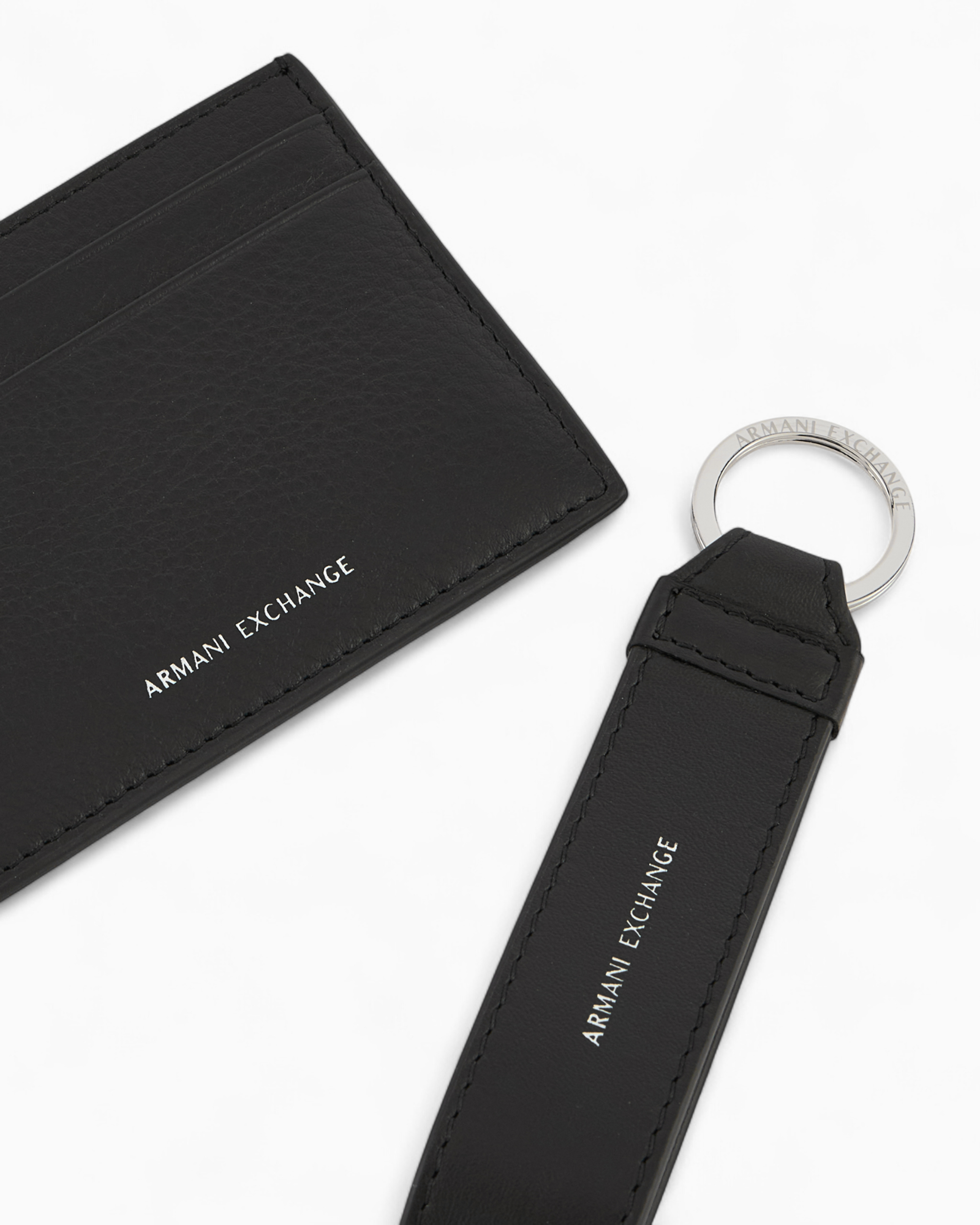 AXロゴ レザー カードケース&キーリング ギフトセット | Armani Exchange