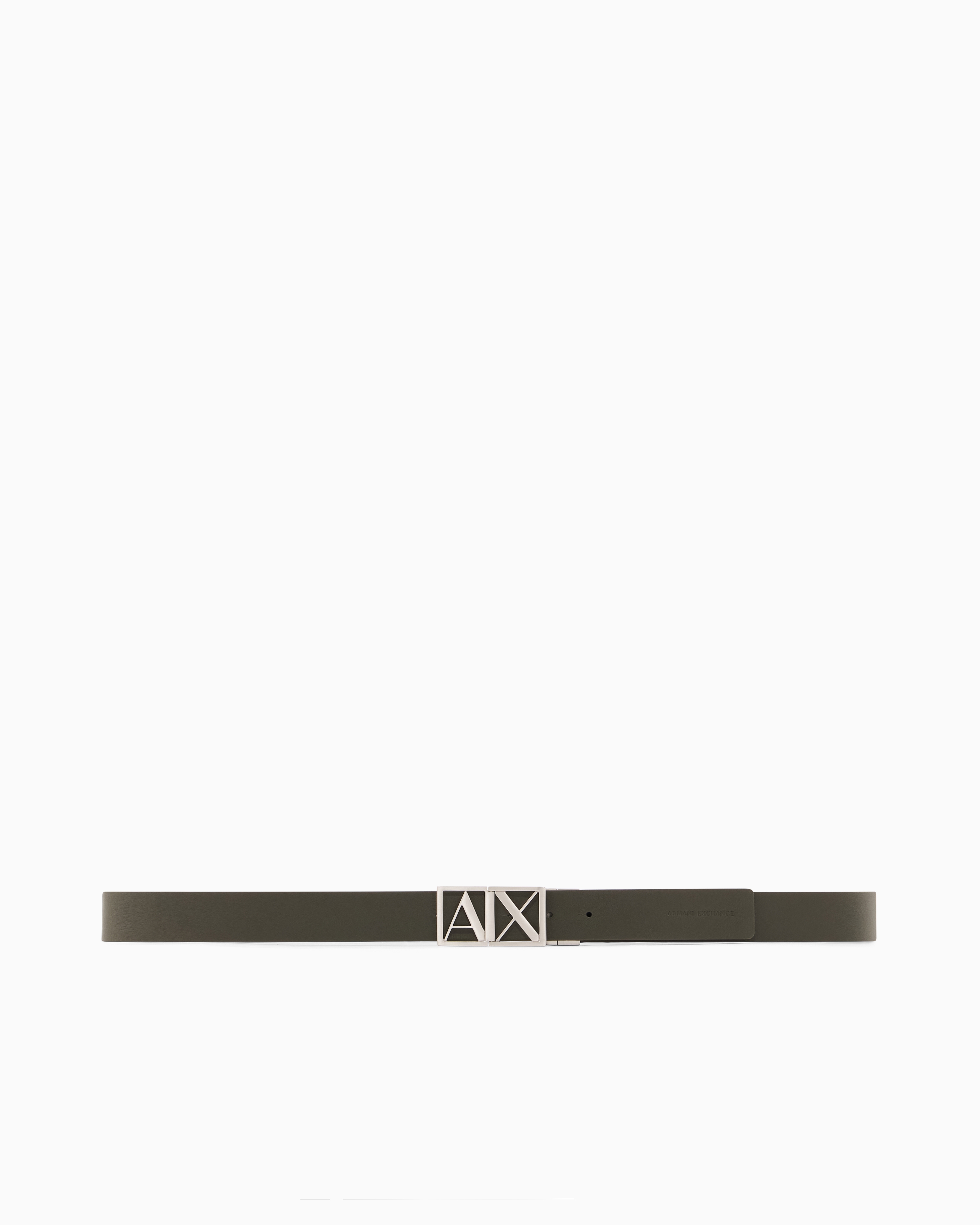 ボックスロゴバックル リバーシブル レザーベルト | Armani Exchange