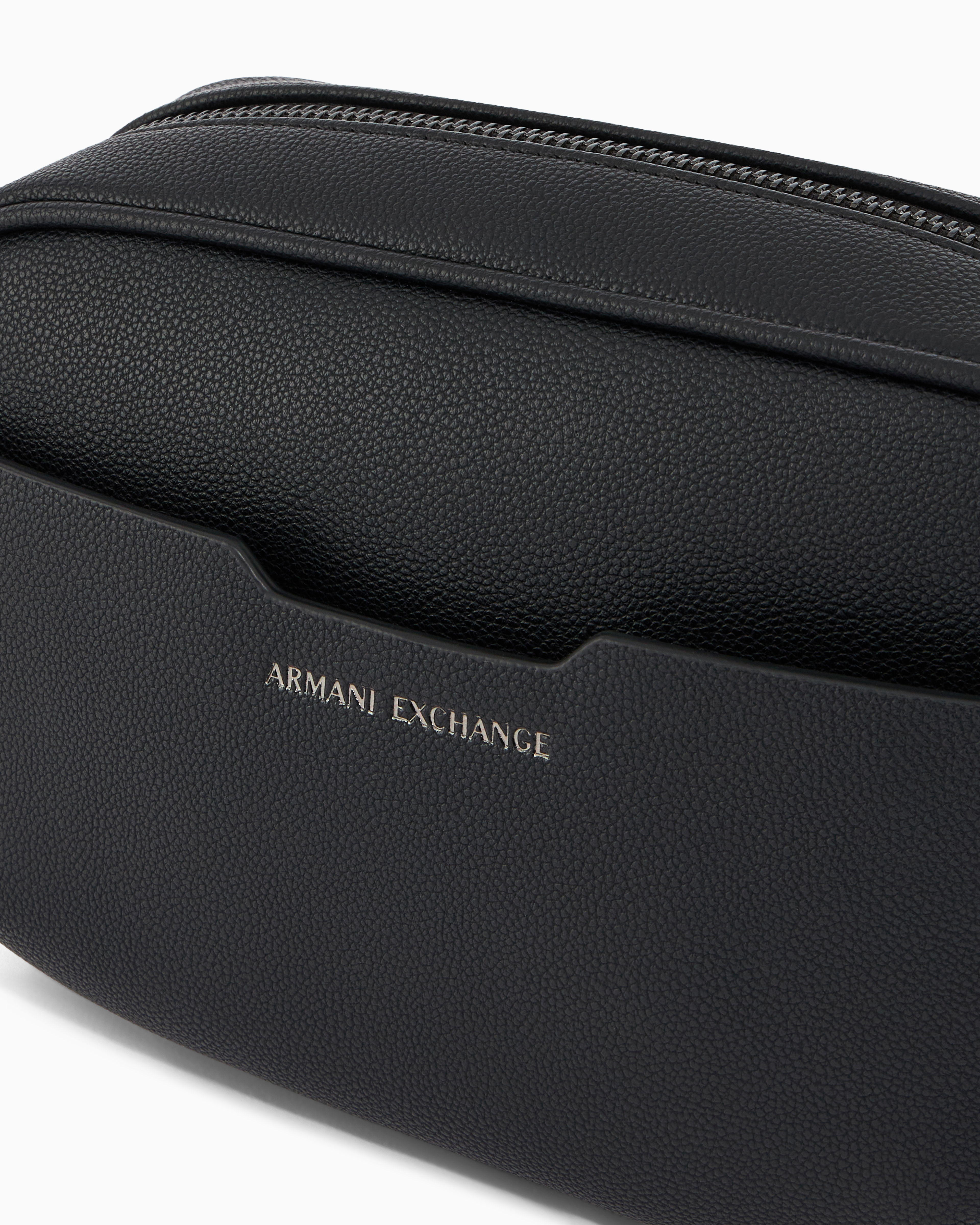Rectangular toiletry bag with side handle and zip closure | Armani Exchange Rectangular toiletry bag with side handle and zip closure | Armani Exchange