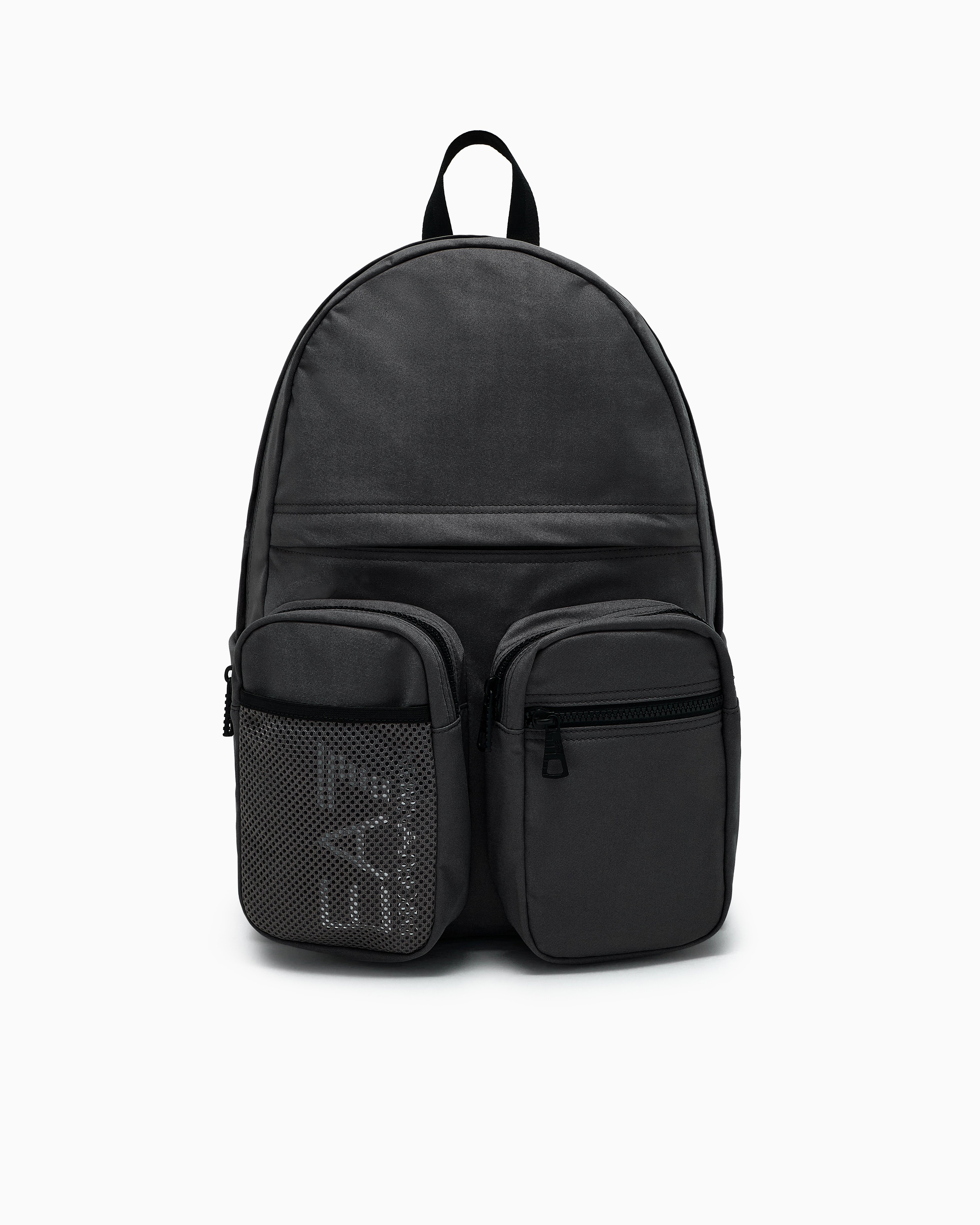 Ea7 Unisex Black Technical Fabric Backpack