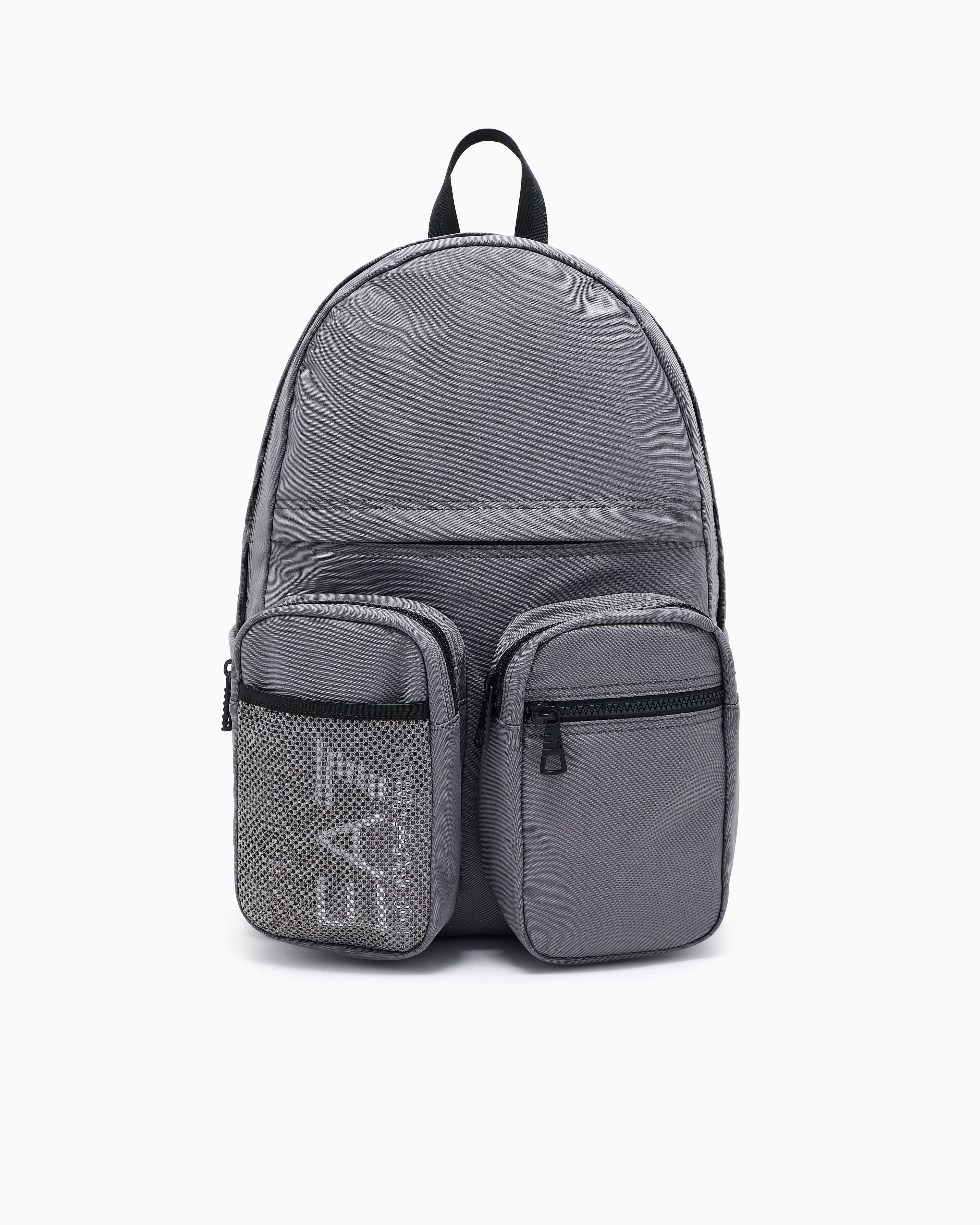 Ea7 Unisex Grey Technical Fabric Backpack