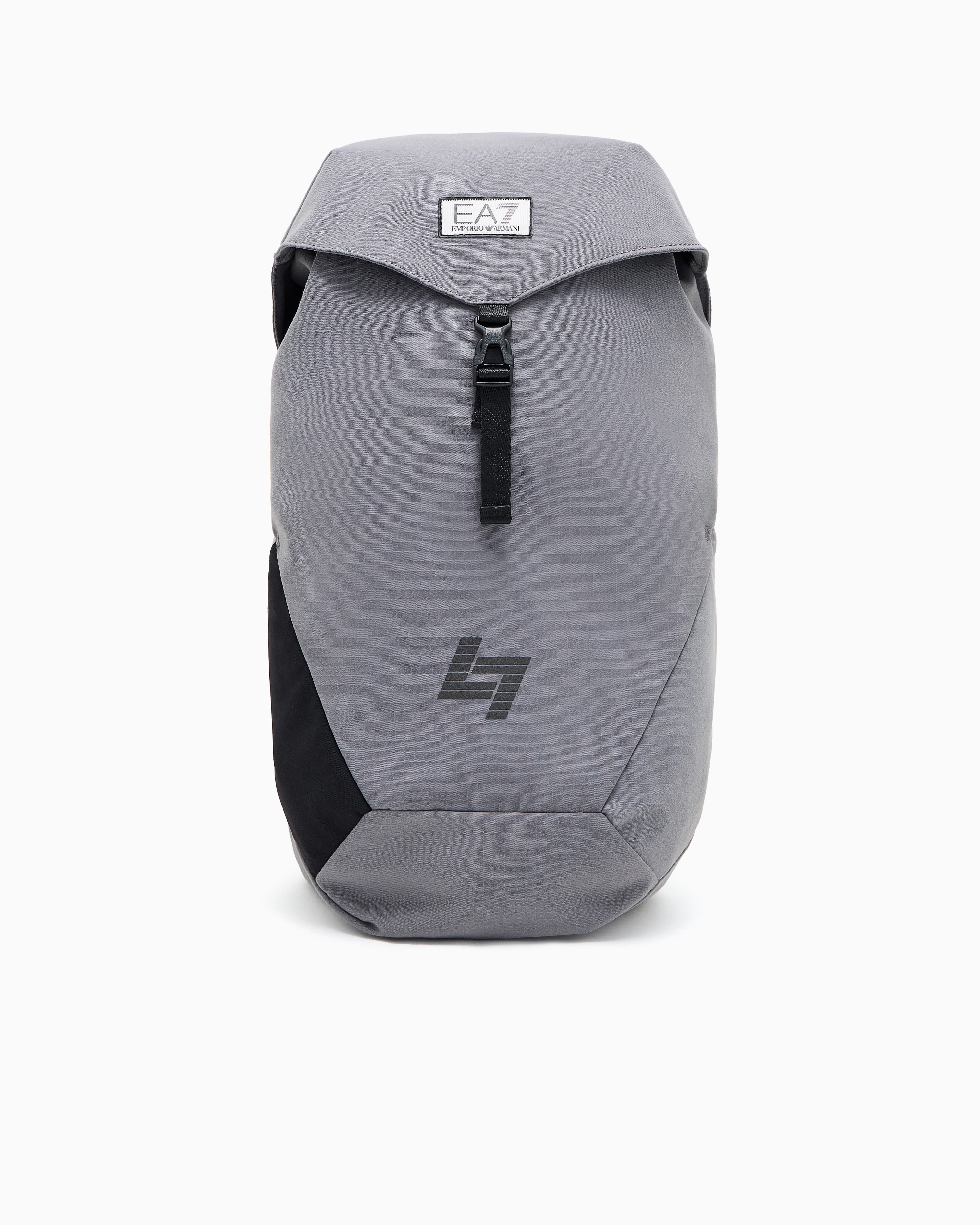 Ea7 Unisex Grey Nylon Backpack