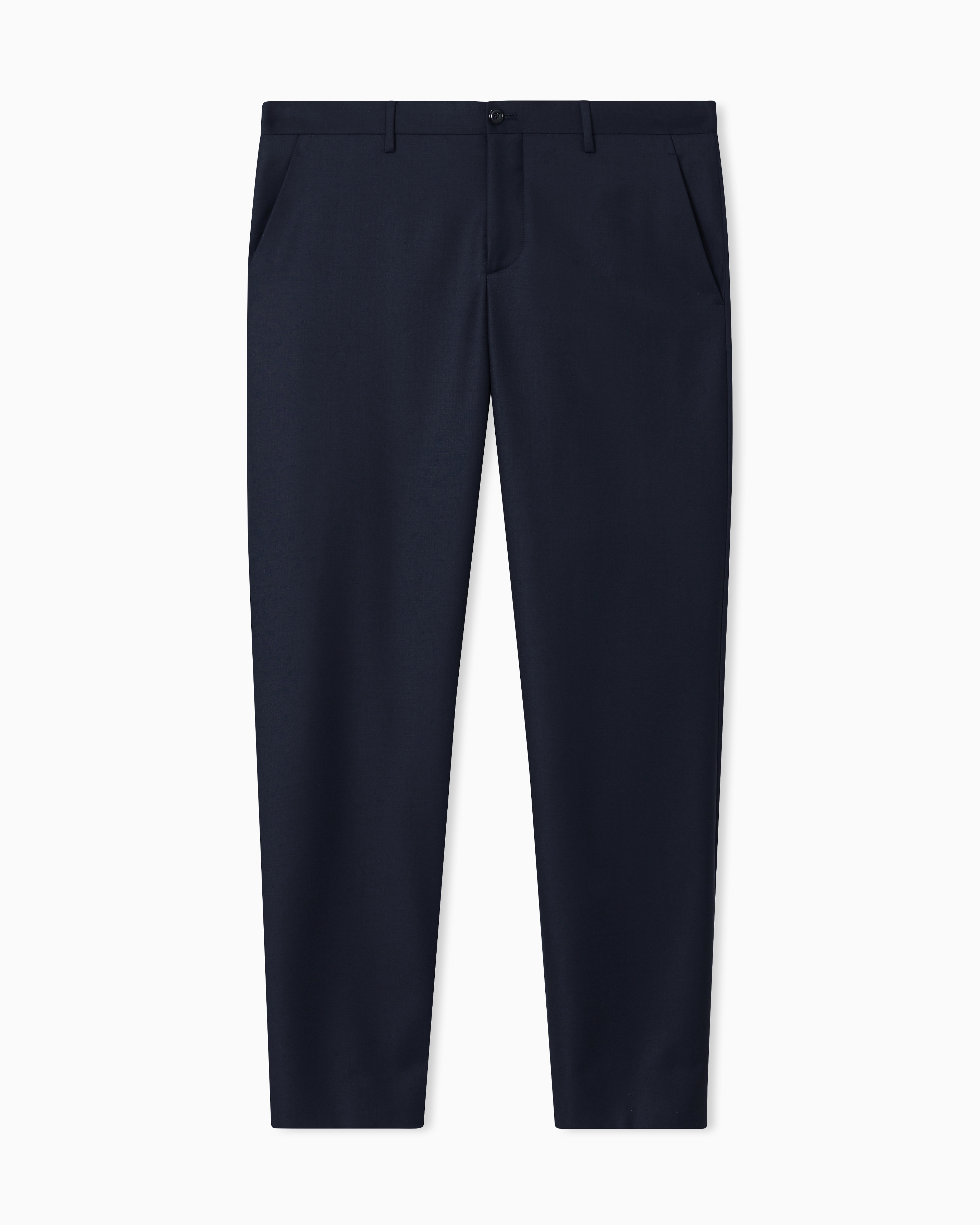 Giorgio Armani Pantaloni In Gabardine Di Lana E Cashmere