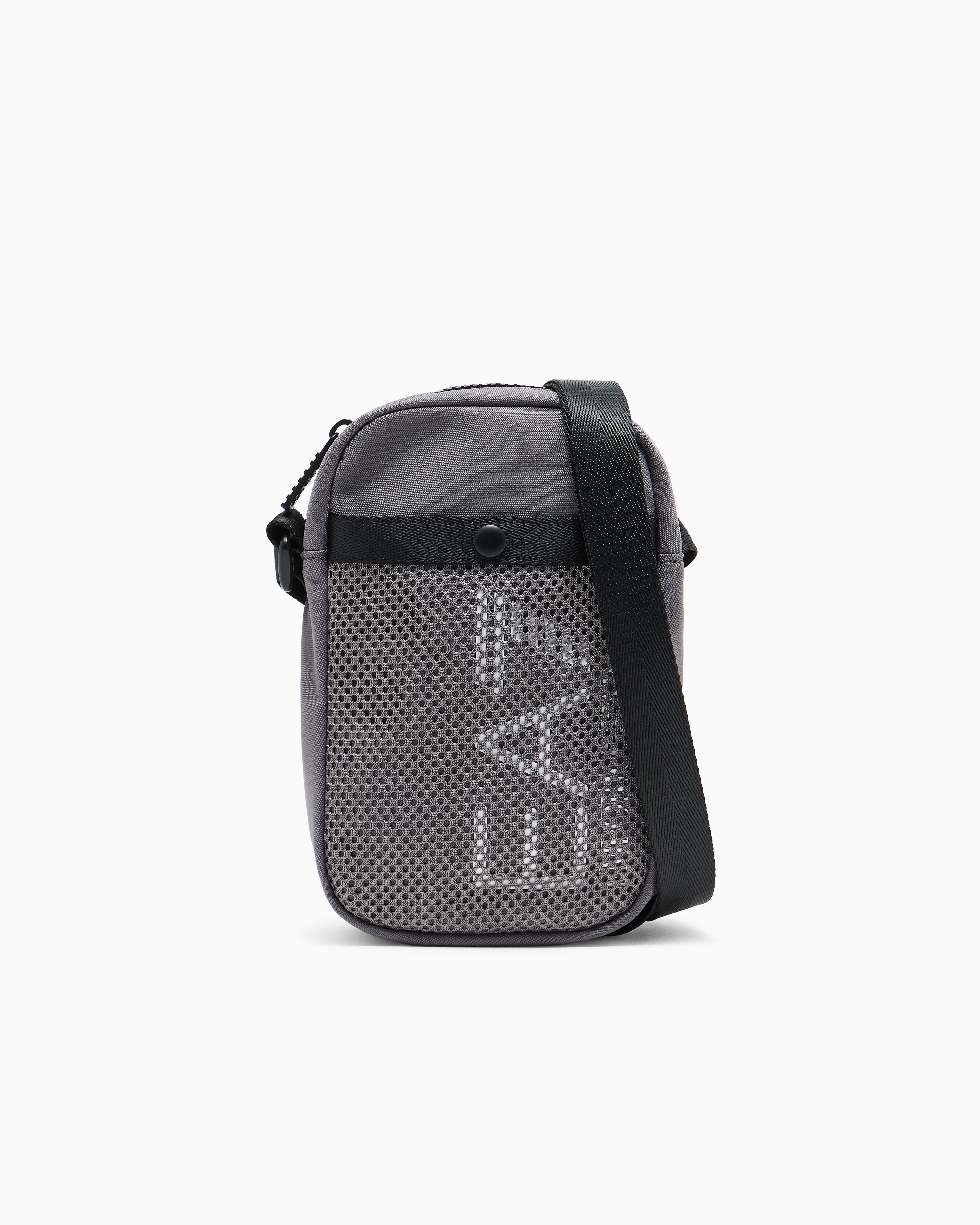Ea7 Unisex Grey Technical Fabric Belt Bag