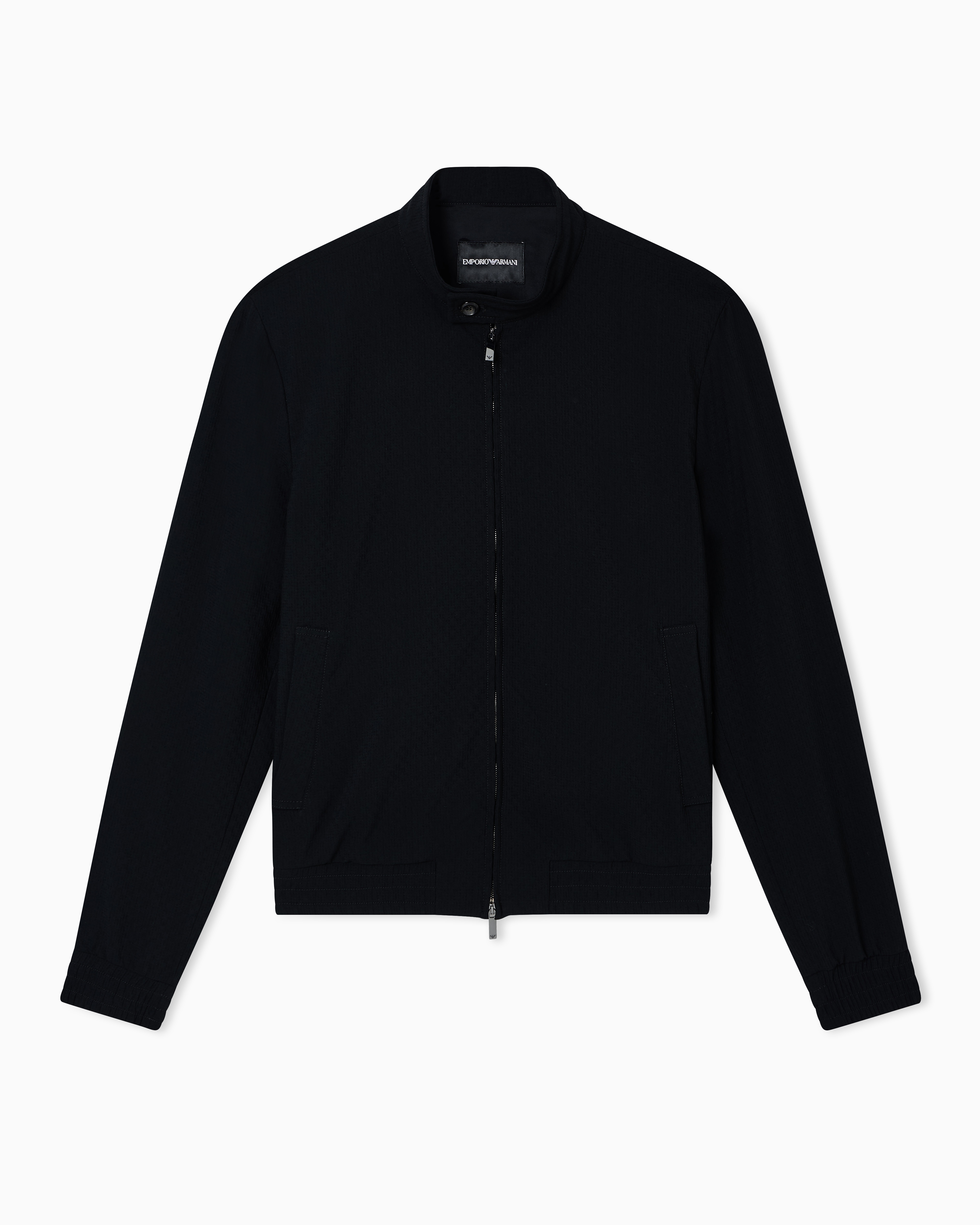 Emporio Armani Black Icon Textured Light Wool Blouson