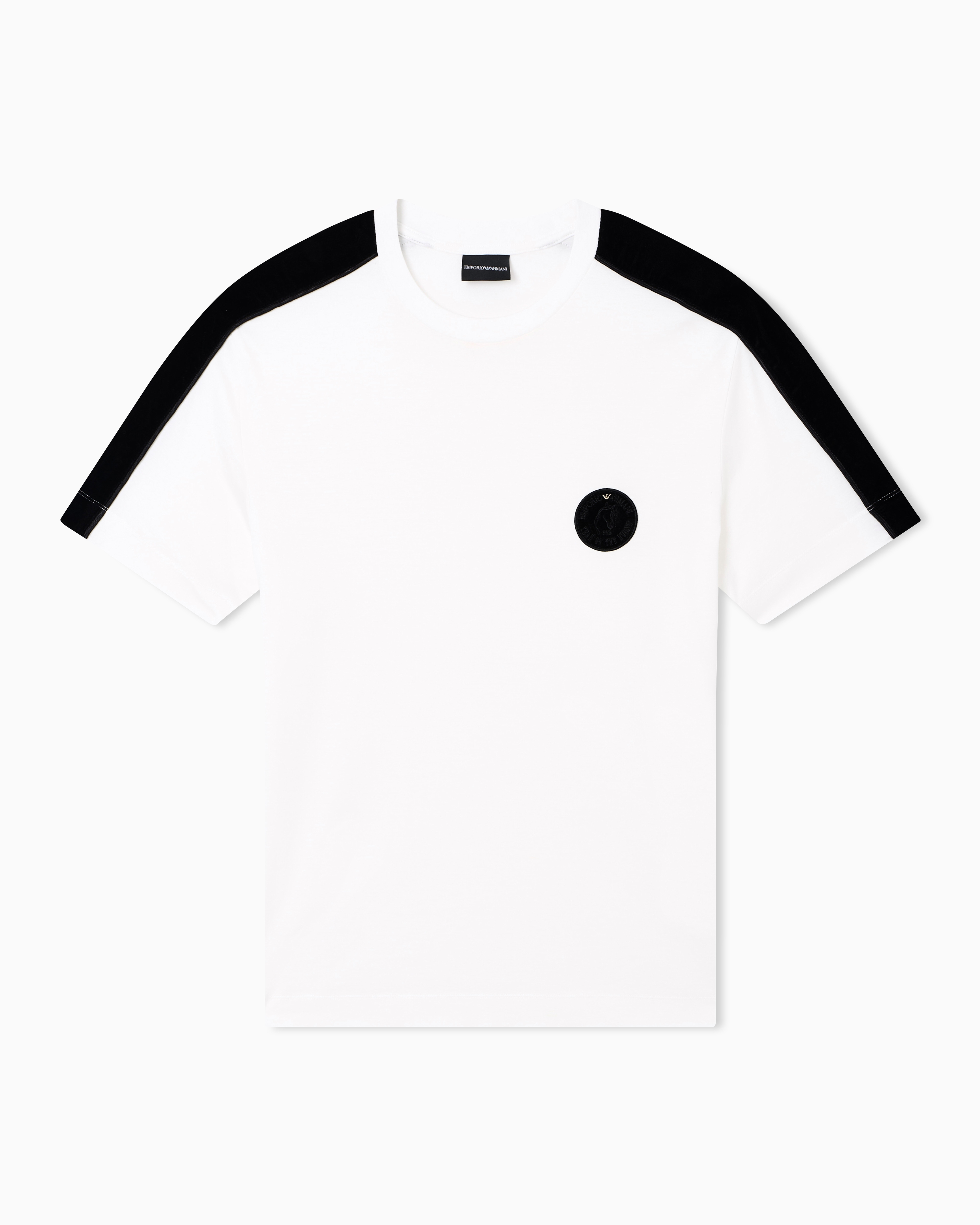 Emporio Armani T-Shirt In Jersey Misto Lyocell Con Tape E Patch Lunar New Year