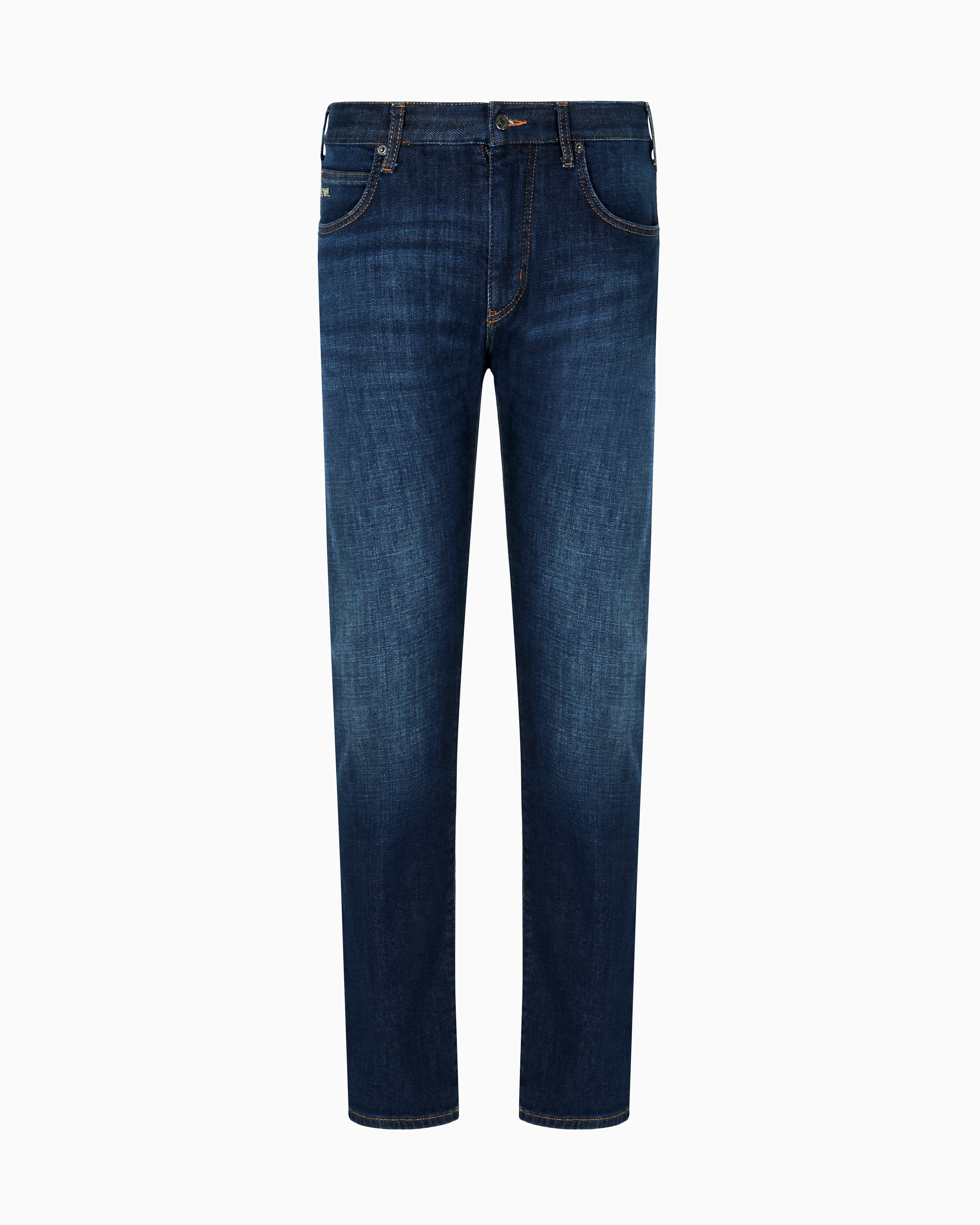Emporio Armani - J45 regular-fit denim jeans a classic wash, Man, Blue, Size:
